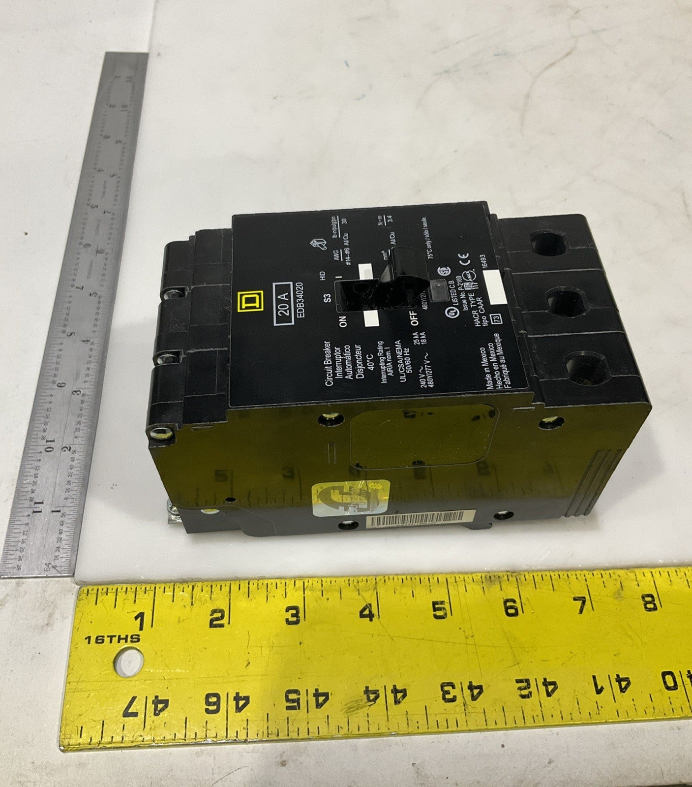 SQUARED D    EDB34020   20A  CIRCUIT BREAKER    480Y / 277V  50/60HZ   H5P