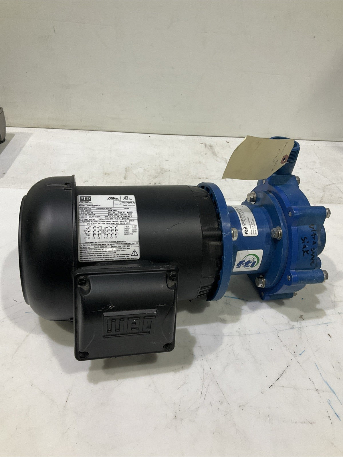 FINISH THOMPSON   DB10P-E-3-M205   SERIES  SEALLESS PUMP  .75HP H3C