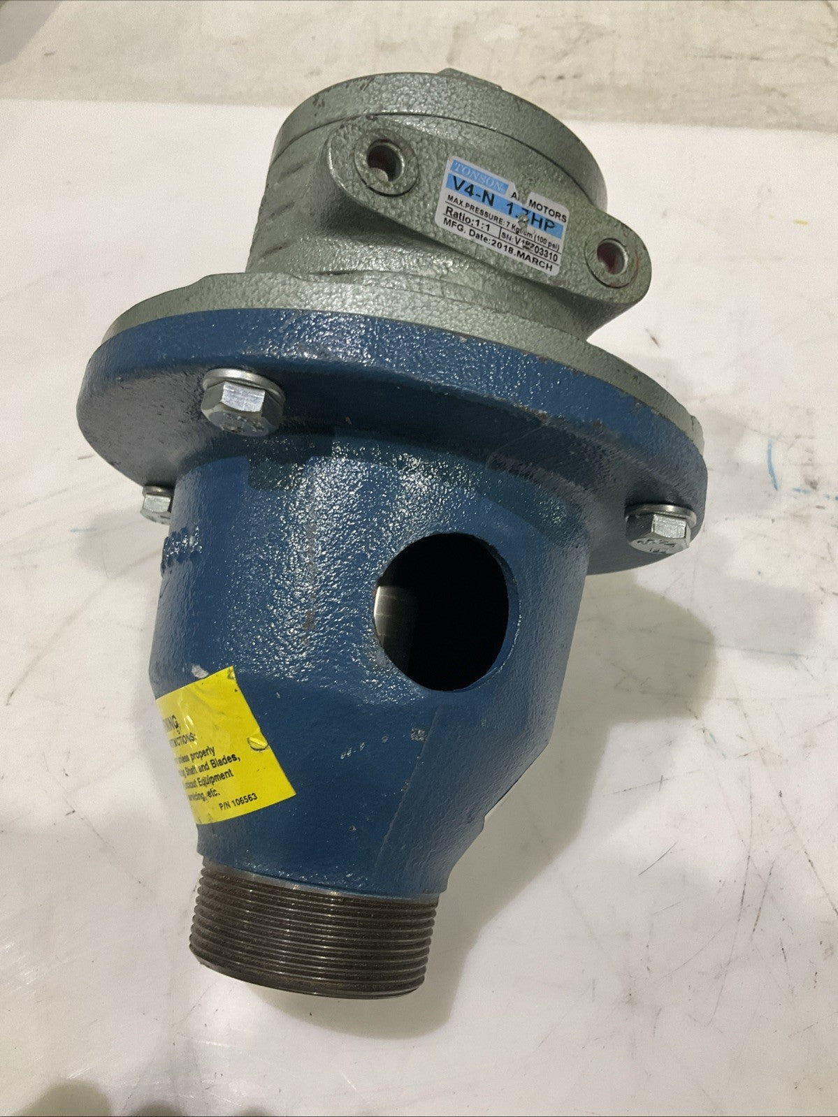 TONSON  V4-N 1.7 HP   1.1RATIO   AIR  MOTOR  WITH NEPTUNE  HOUSING  100PSI   H3C