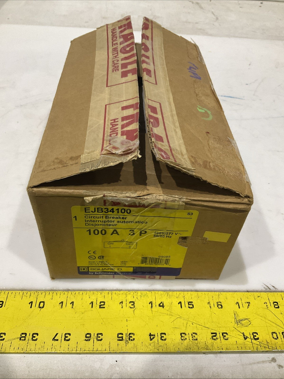 SQUARED-D   EJB34100  100A 3POLE  CIRCUIT BREAKER  480/ 277V  50/60HZ  H5P