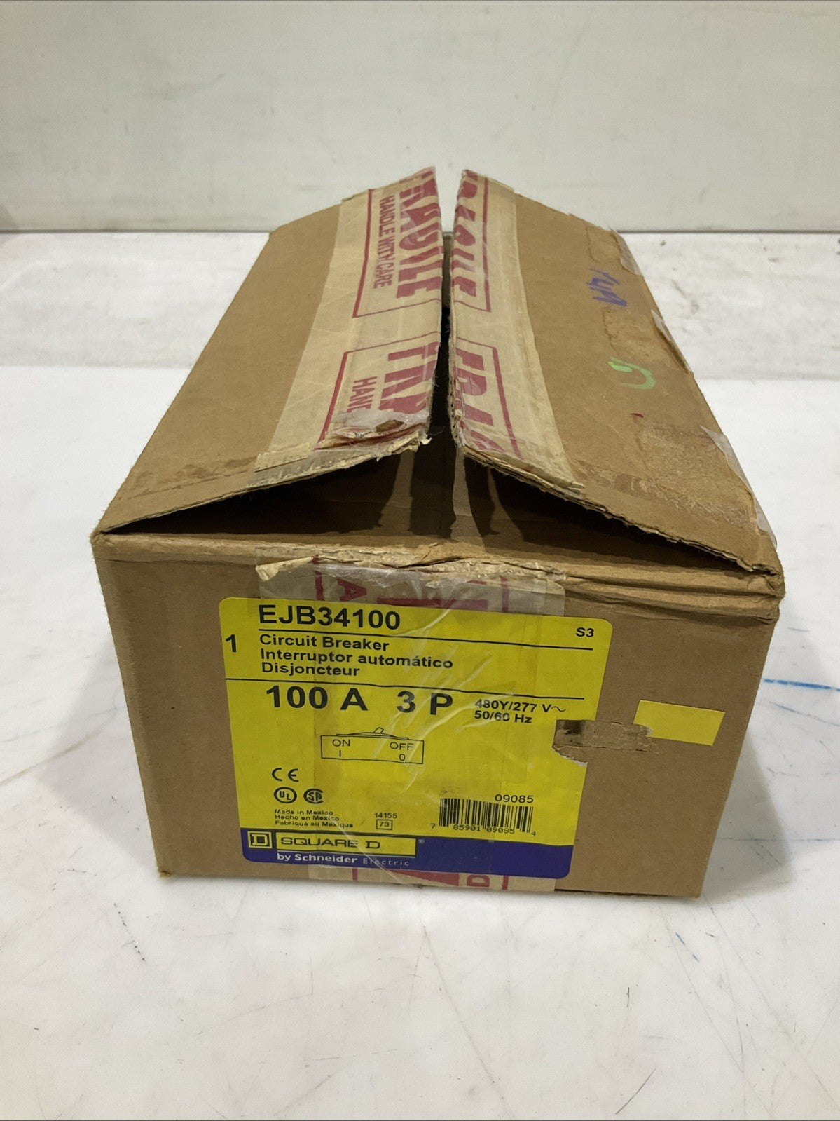 SQUARED-D   EJB34100  100A 3POLE  CIRCUIT BREAKER  480/ 277V  50/60HZ  H5P