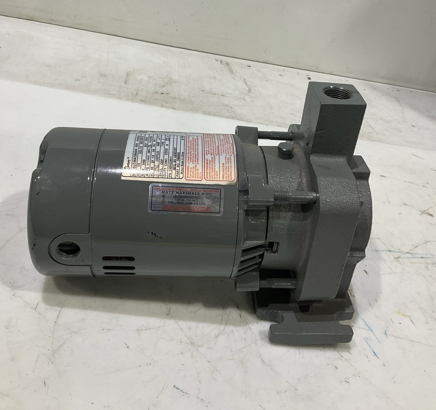 CENTURY   C48AC89A06  C48H2DB11  DM0005  REPLACEMENT POOL PUMP MOTOR   H3C