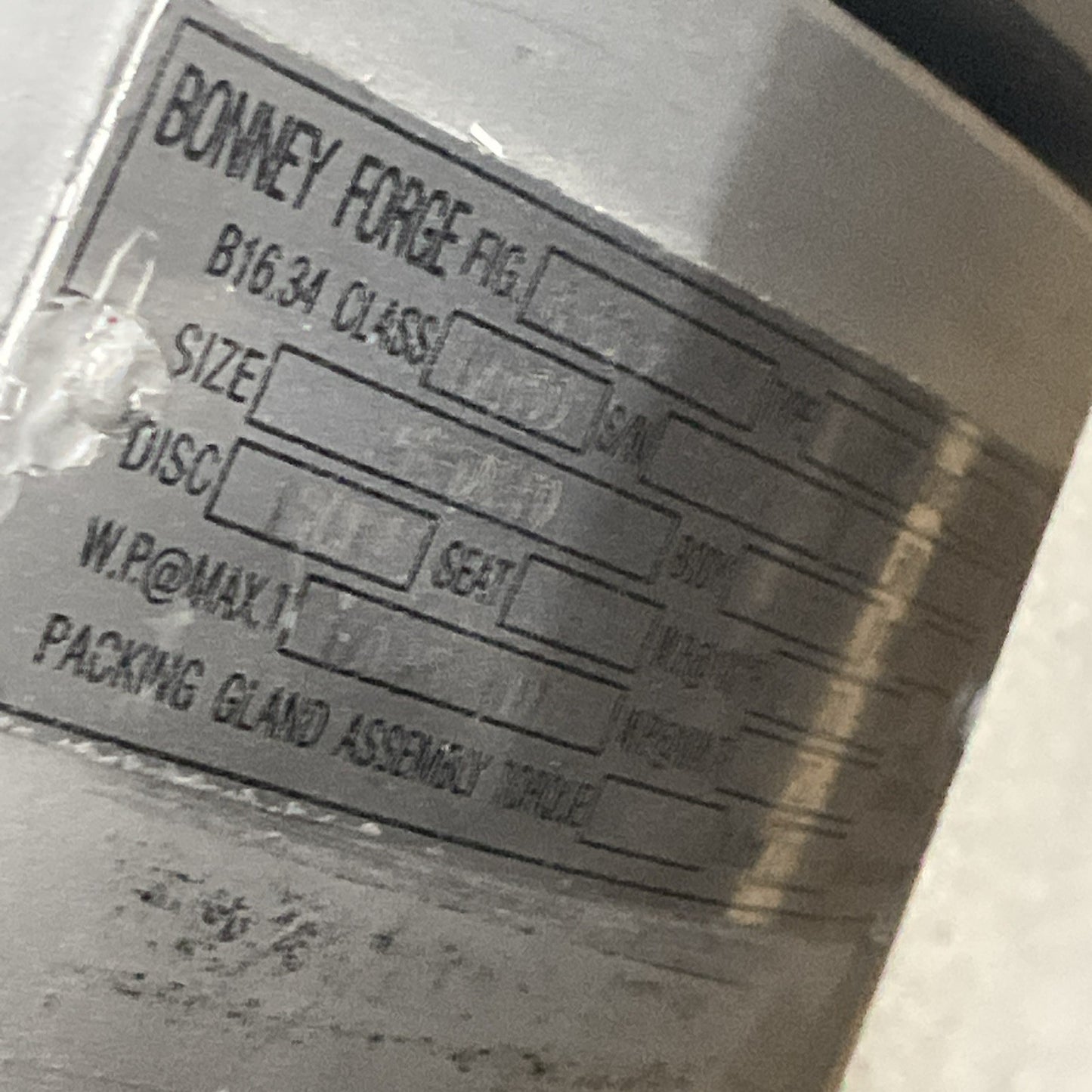 BONNEY FORGE 6" 600LB GATE VALVE RF CS WCB