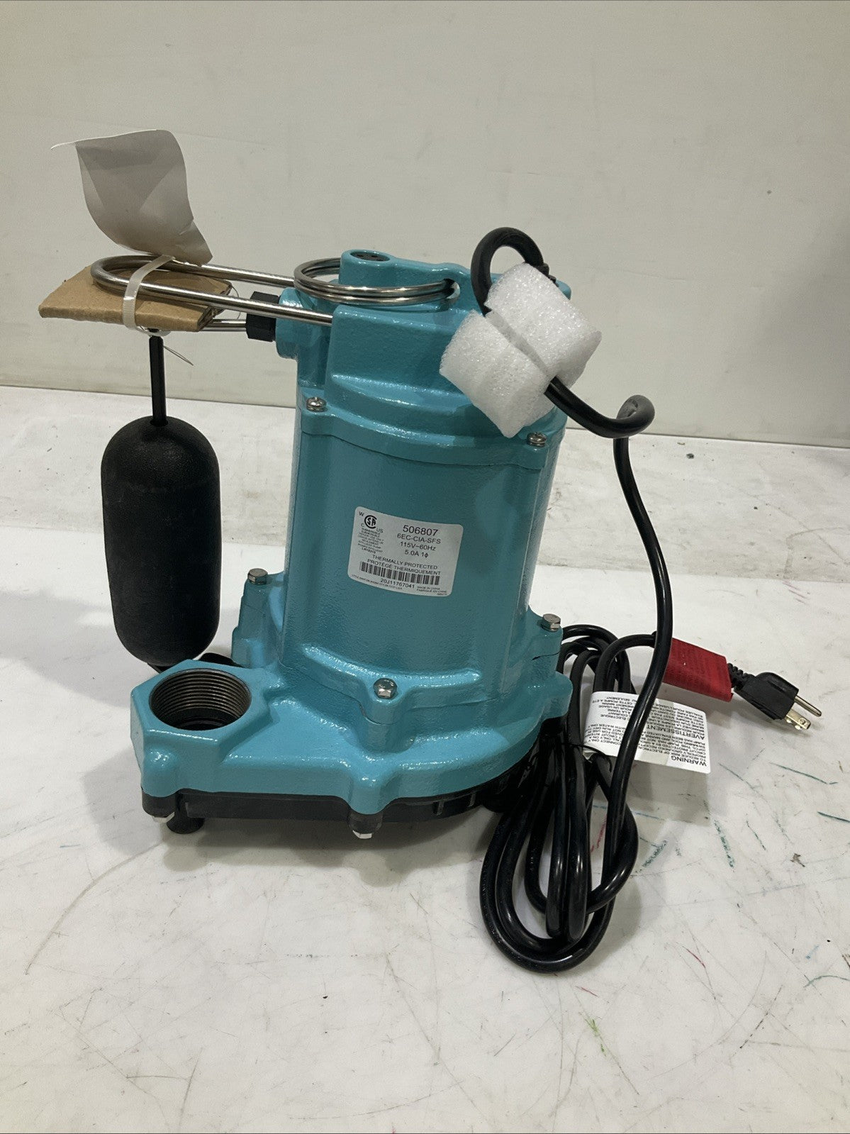 LITTLE GIANT  6EC -CIA-SFS  SUMP  EFFLUENT PUMP   1/3HP   H3C