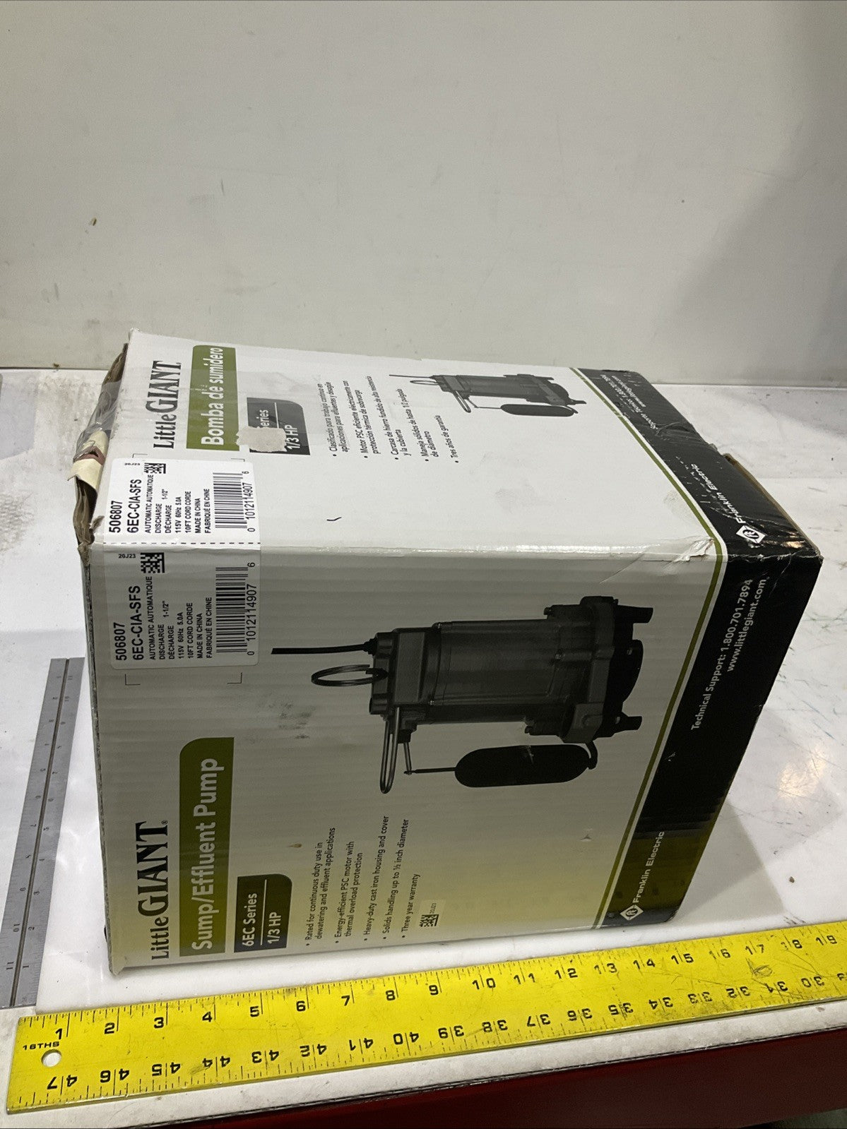 LITTLE GIANT  6EC -CIA-SFS  SUMP  EFFLUENT PUMP   1/3HP   H3C