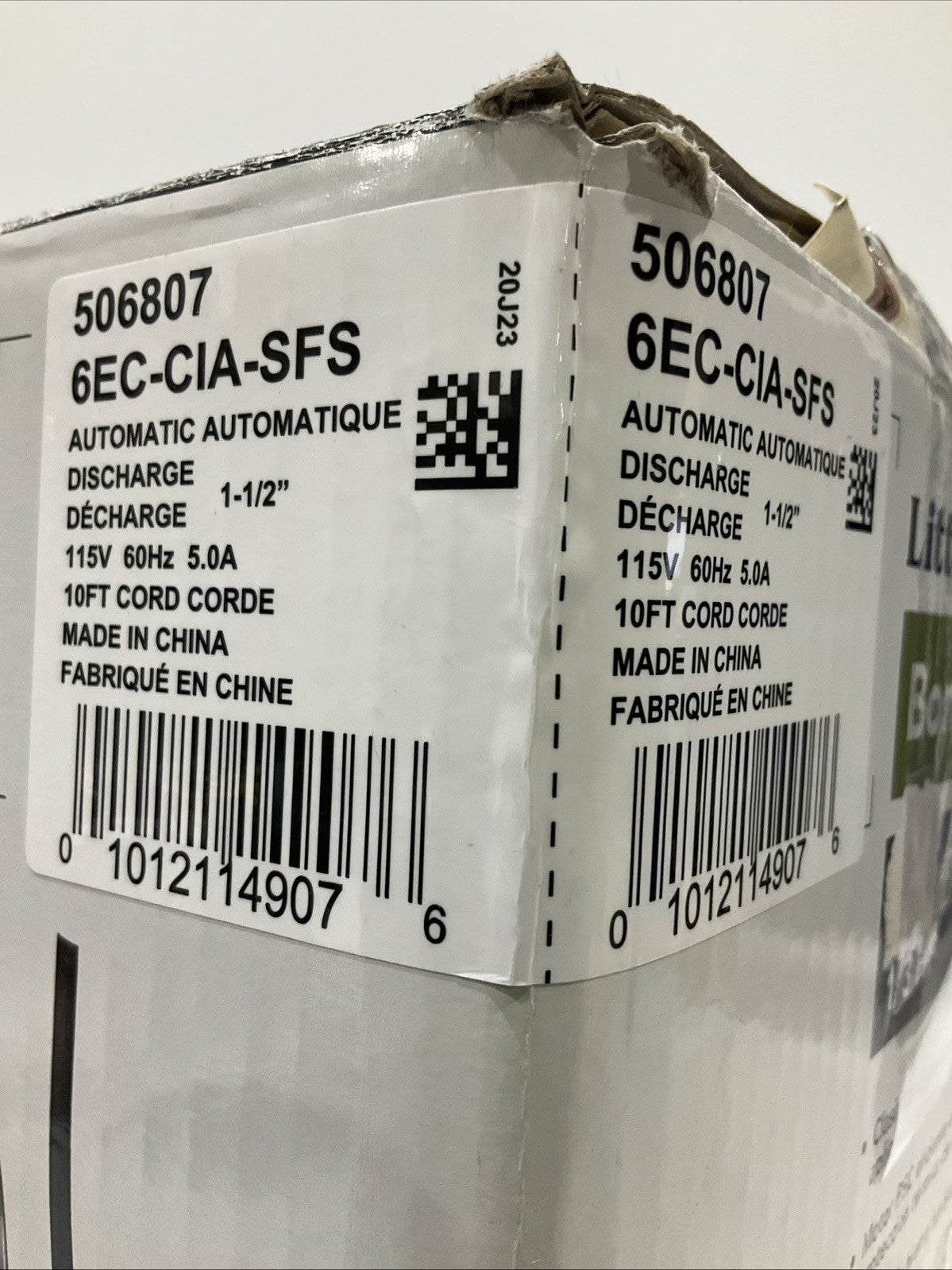 LITTLE GIANT  6EC -CIA-SFS  SUMP  EFFLUENT PUMP   1/3HP   H3C