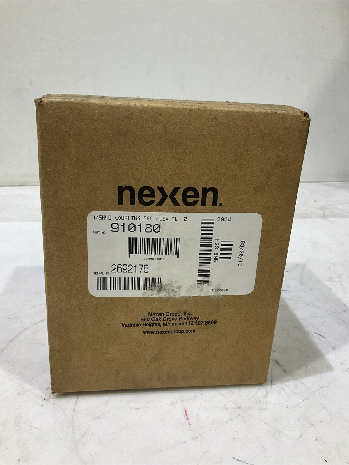 NEXEN   910180  SINGLE FLEX COUPLING SHAFT  ADAPTER  H3C