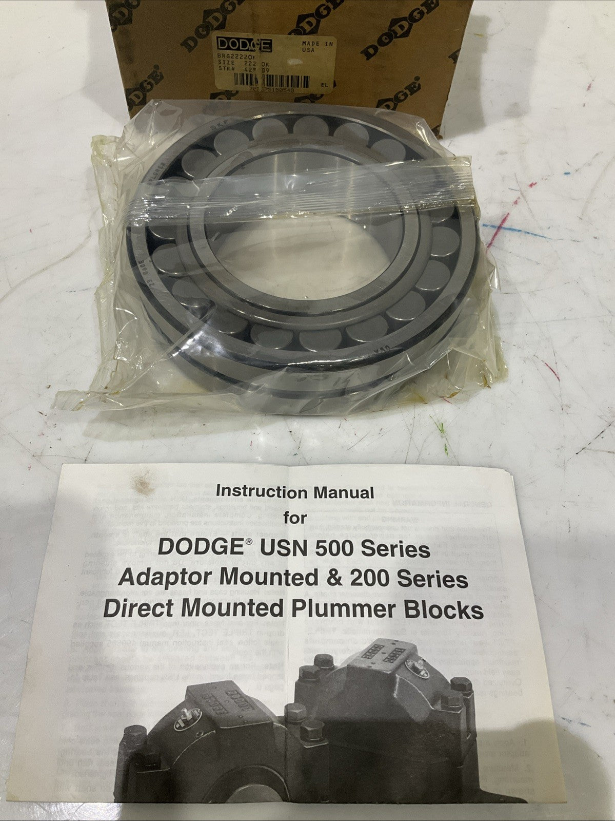 SKF / DODGE 22220 EK/C3 23 060E BORED SPHERICAL SELF ALIGNING BEARING H3C