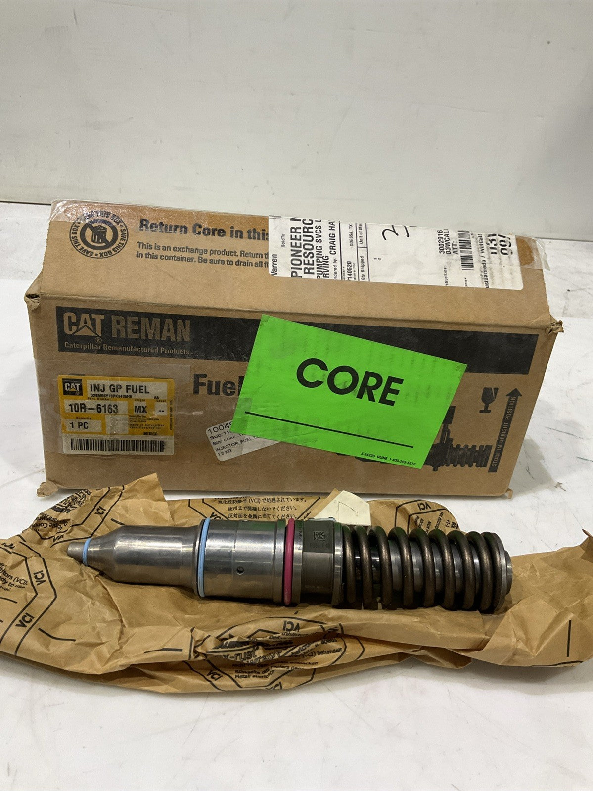 CAT-CATERPILLAR   10R-6163   REMAN  FUEL  INJECTOR   J5A7