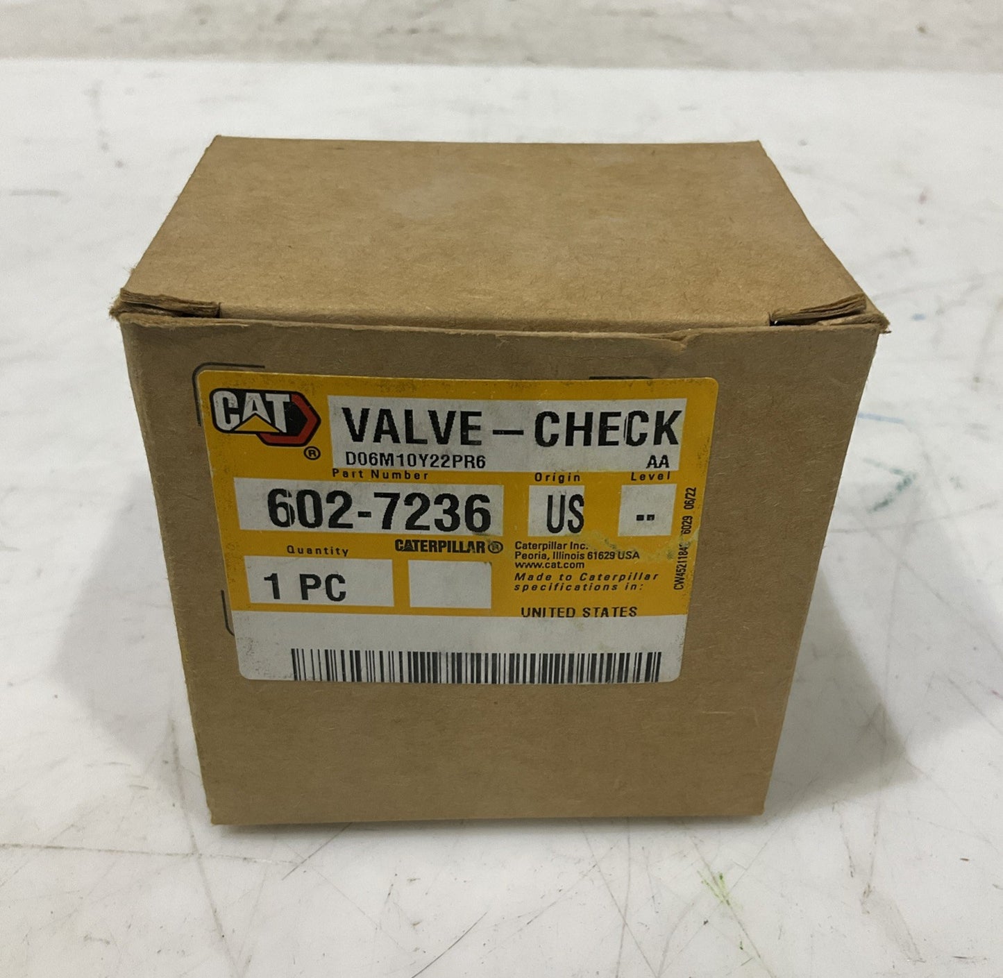 CAT- CATERPILLAR   602-7236    VALVE - CHECK   J5A7