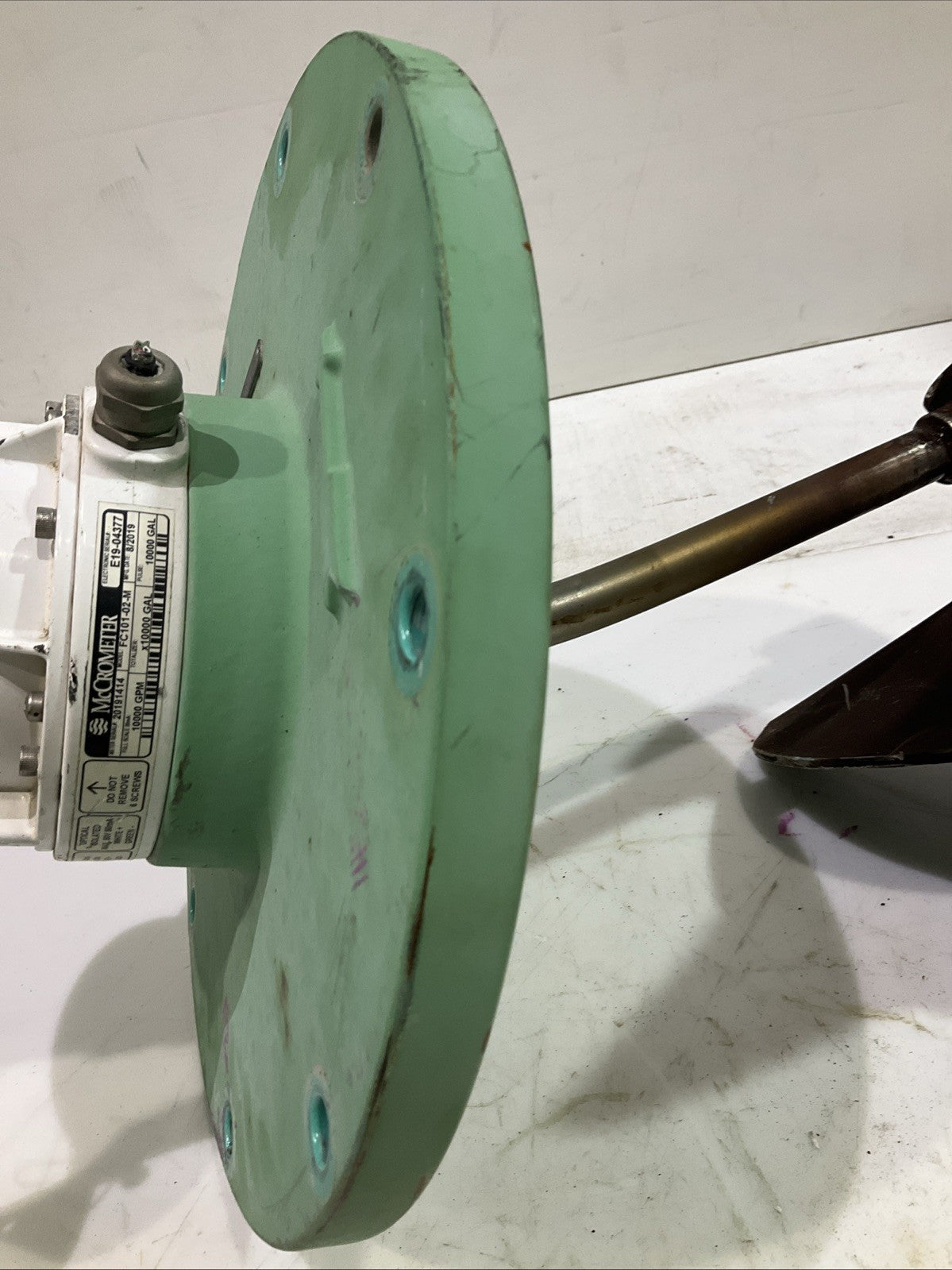 MCCROMETER  FC101-02-M E19-04377  OPEN PROPELLER  FLOW  METER   K2M