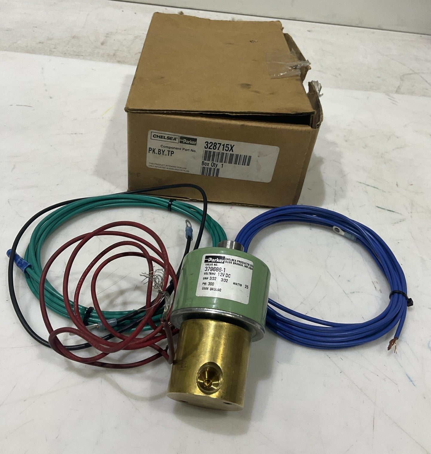 CHELSEA PARKER  328715X  SOLENOID  VALVE   VOLTS/HZ 12VDC  PSI300 WATTS 25  Y2M