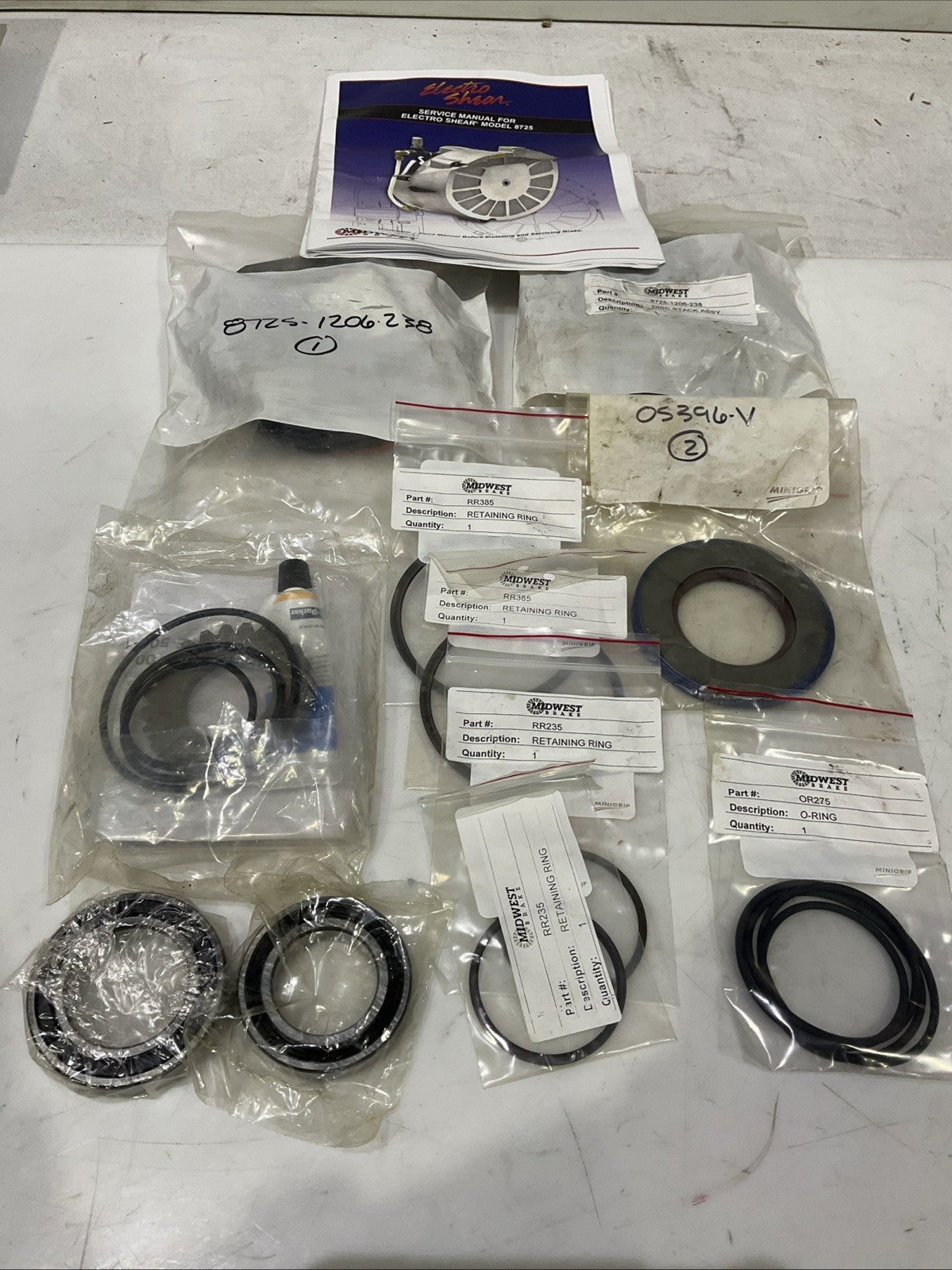 MIDWEST  8725-101-RK-1206 ; 8725-1206-238 REPAIR KIT  WITH  DISC STACK  ASSY H3C