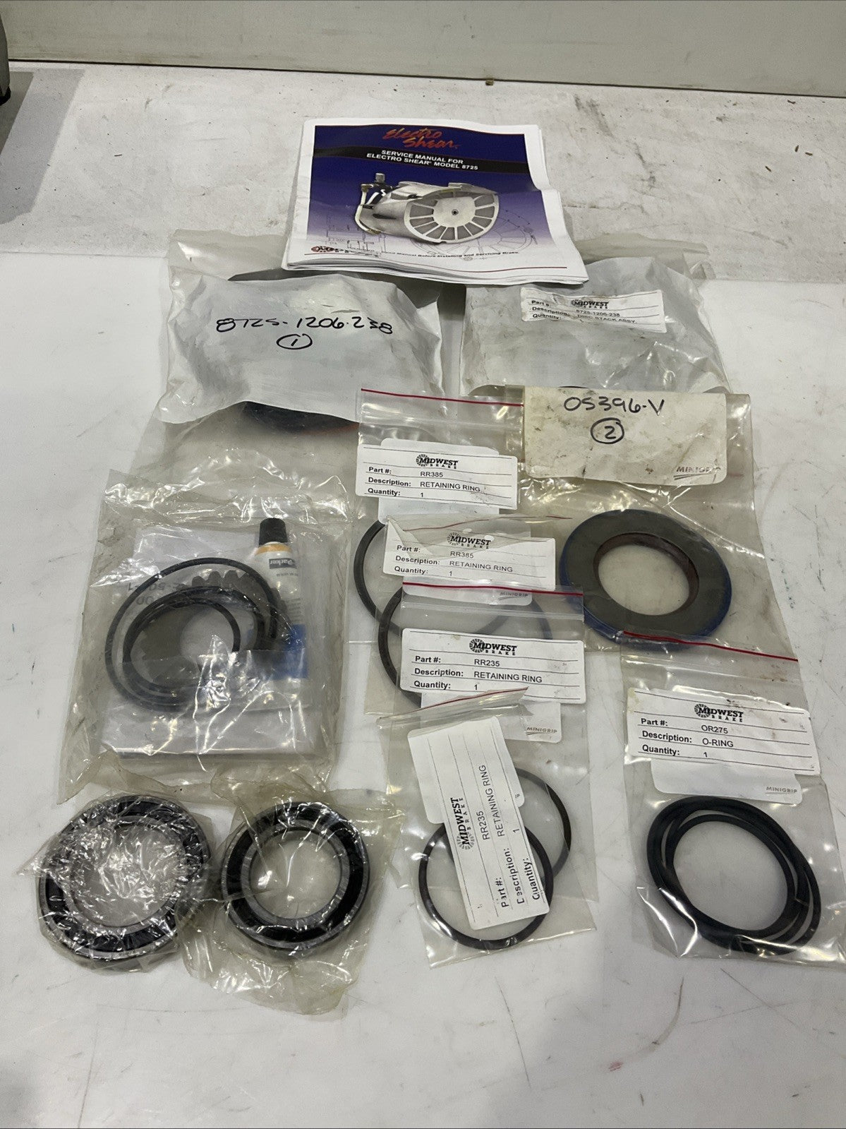 MIDWEST  8725-101-RK-1206 ; 8725-1206-238 REPAIR KIT  WITH  DISC STACK  ASSY H3C