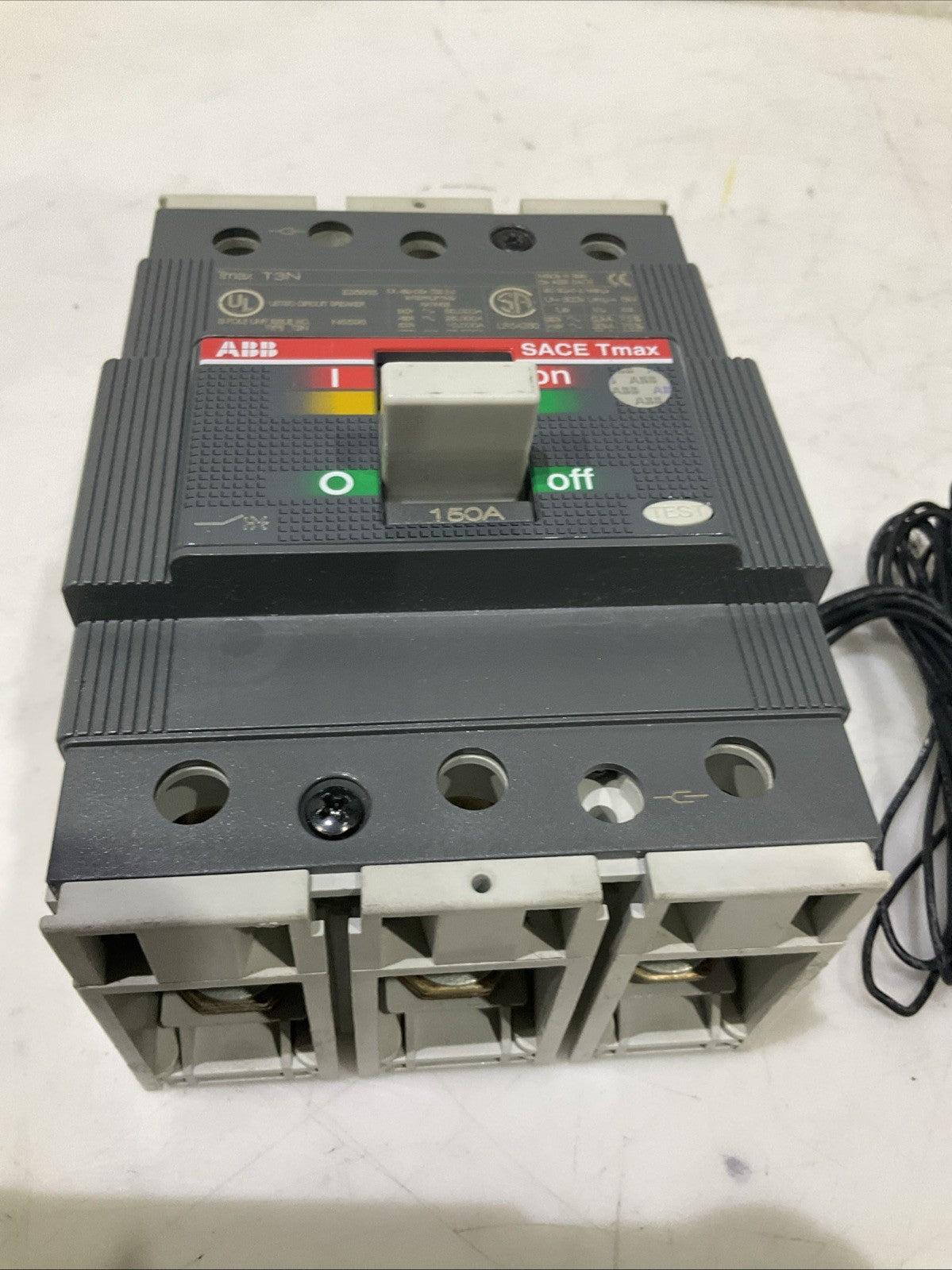 ABB SACE TMAX T3N CIRCUIT BREAKER  150A 3 POLE AUX SWITCH T3N150 U3S