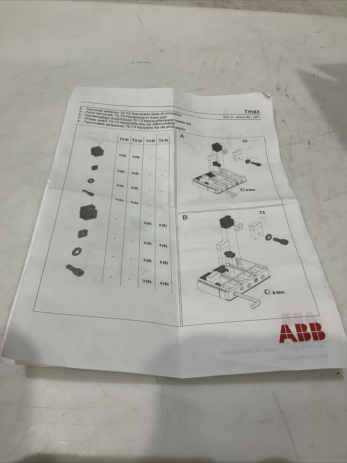 ABB SACE TMAX T3N CIRCUIT BREAKER  150A 3 POLE AUX SWITCH T3N150 U3S