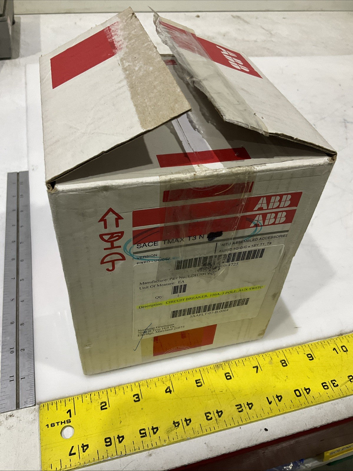 ABB SACE TMAX T3N CIRCUIT BREAKER  150A 3 POLE AUX SWITCH T3N150 U3S