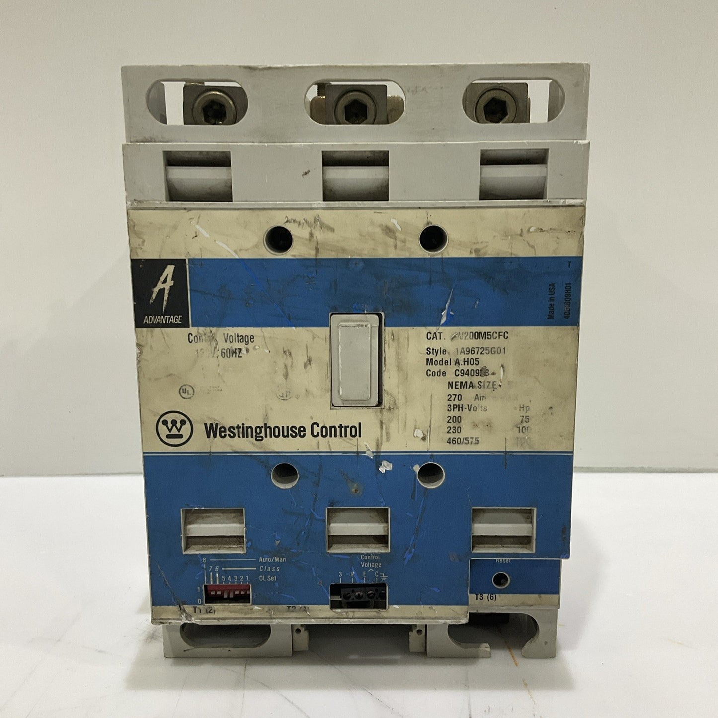 WESTINGHOUSE W200MSCFC MOTOR STARTER 120V/60HZ CUTLER HAMMER