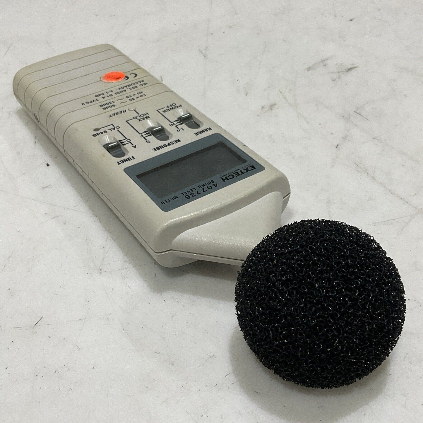 EXTECH 407736 SOUND LEVEL METER 006P 9V 001005901 P7P