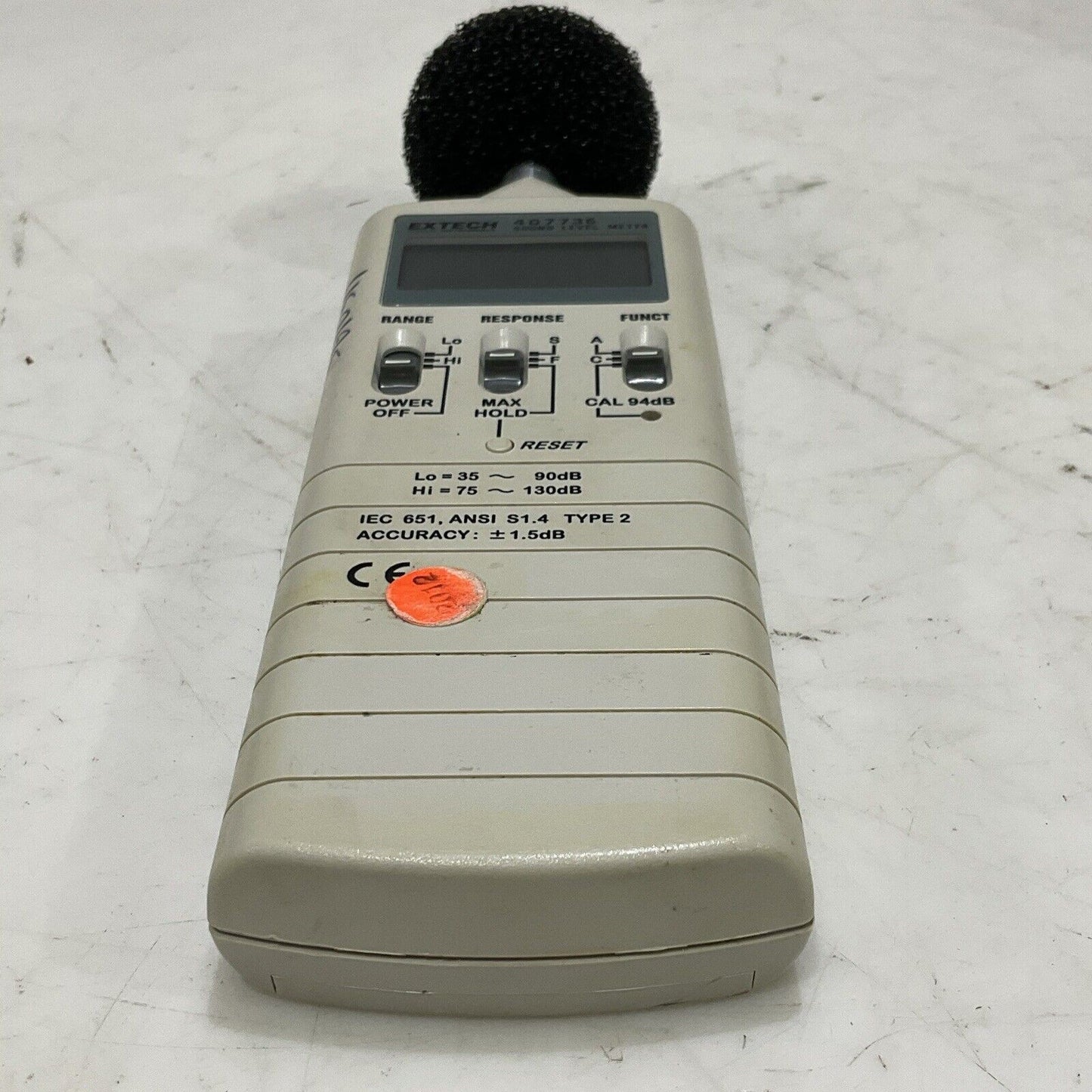 EXTECH 407736 SOUND LEVEL METER 006P 9V 001005901 P7P