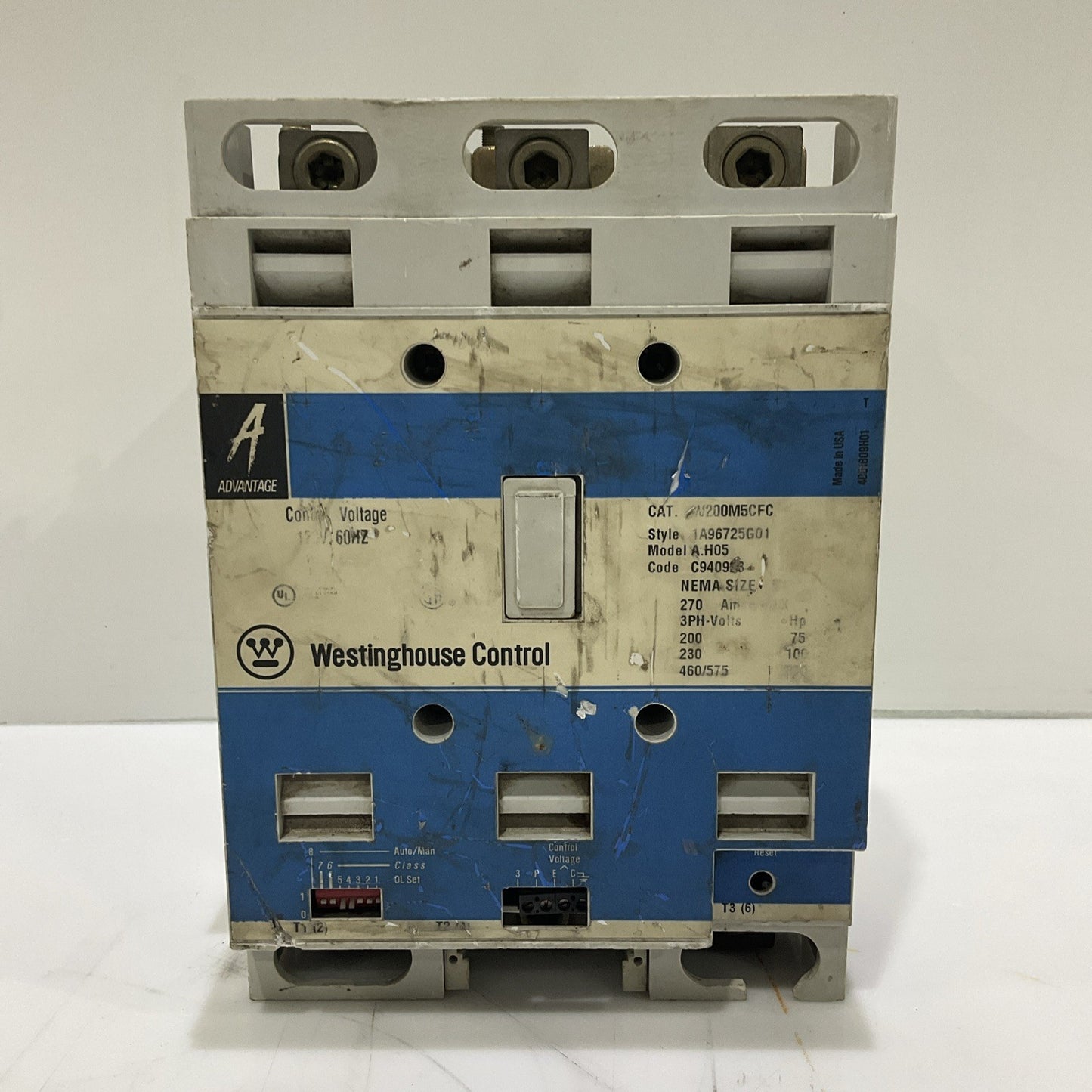 WESTINGHOUSE W200MSCFC MOTOR STARTER 120V/60HZ CUTLER HAMMER