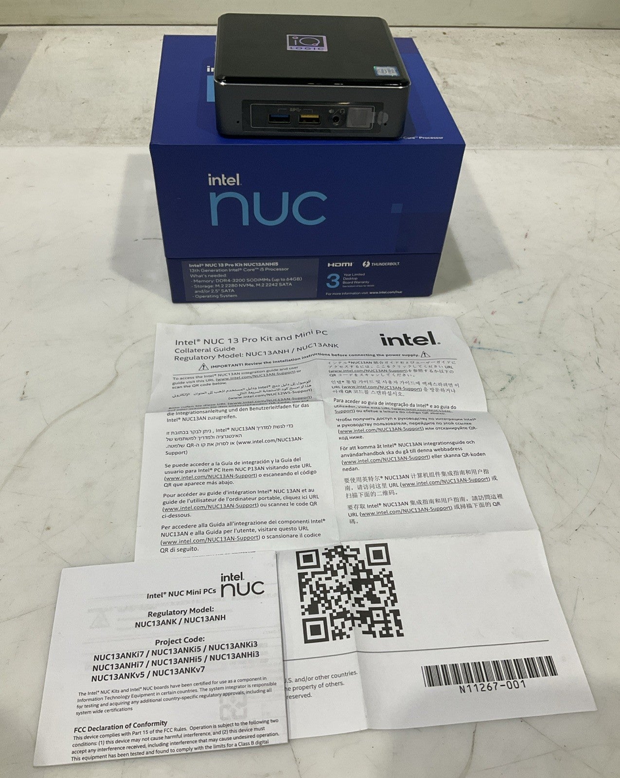 INTEL-NUC   NUC7I3BNK  PRO KIT AND MINI PC  CORE PROCESSOR  B9S