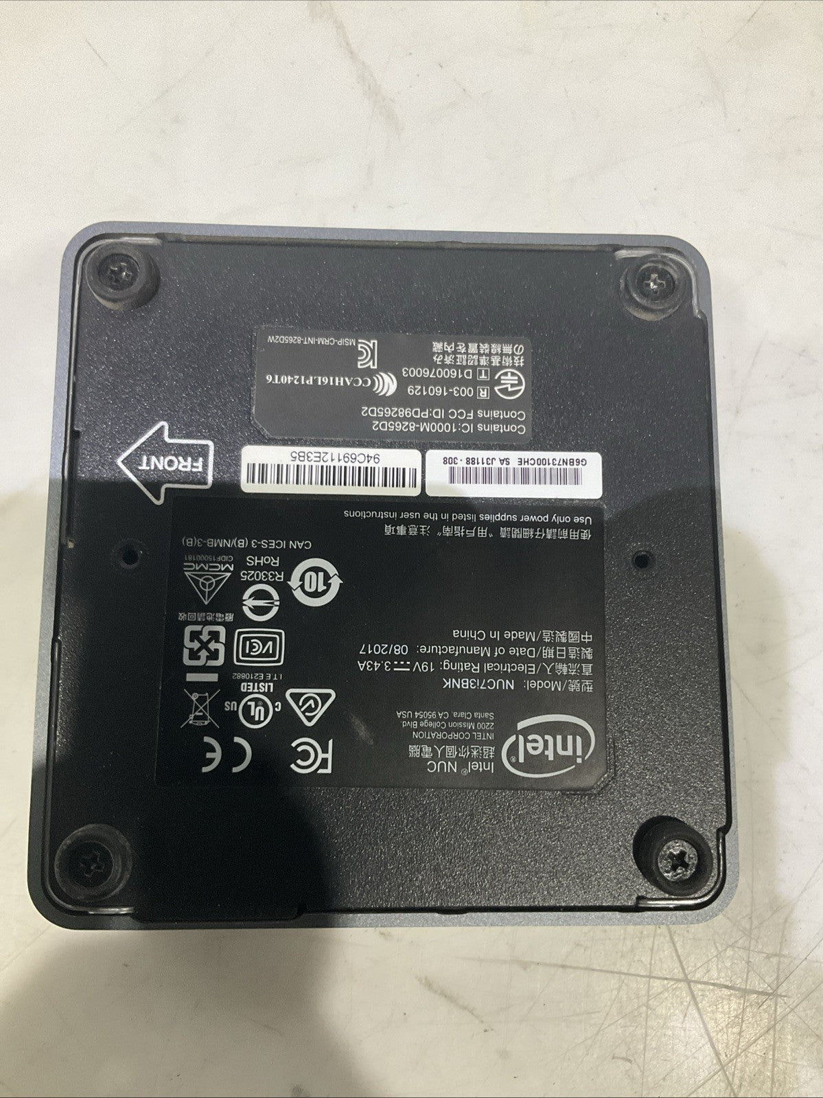 INTEL-NUC   NUC7I3BNK  PRO KIT AND MINI PC  CORE PROCESSOR  B9S