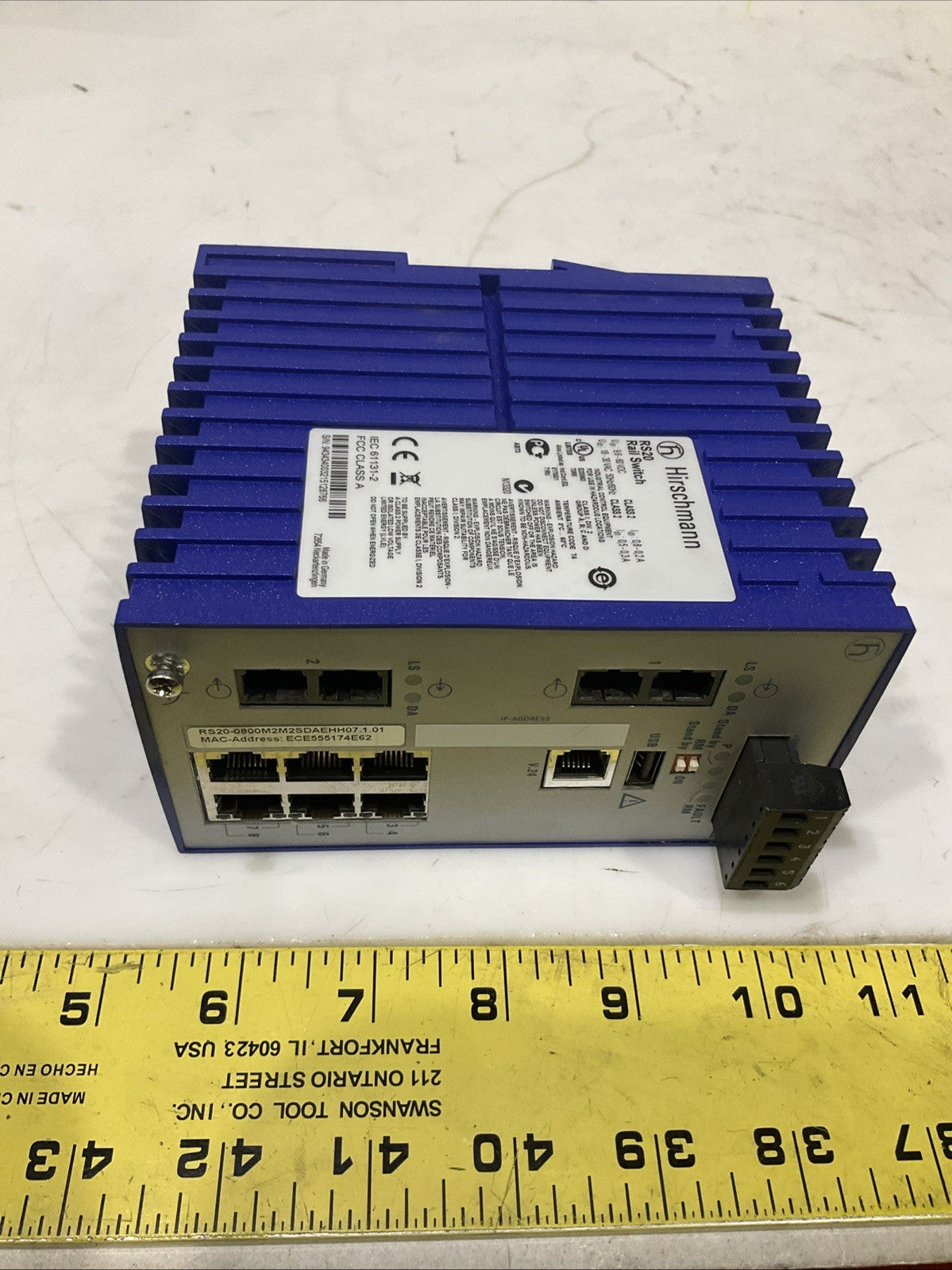 HIRSCHMANN   RS20  RAIL SWITCH   B9S