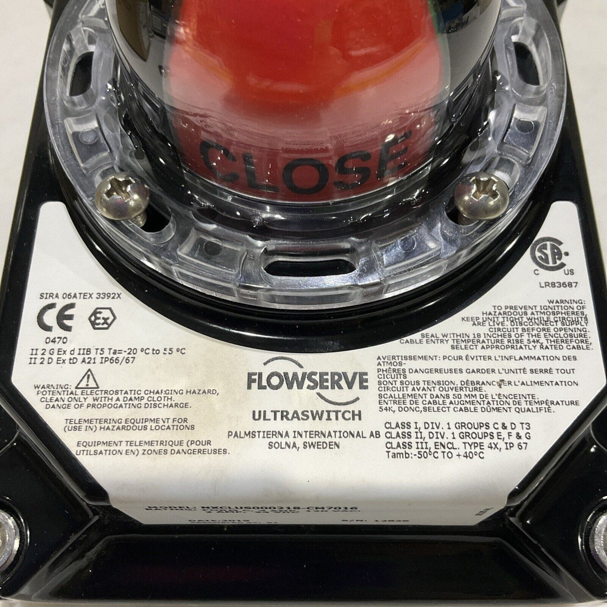 FLOWSERVE NXCLUS000218-CM7016 ULTRA LIMIT SWITCH 3A 120V : 2A 24V P7P