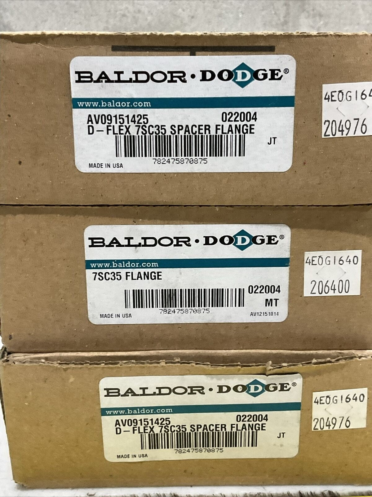 BALDOR DODGE 022004 7SC35 D-FLEX SPACER FLANGE LOT OF 5