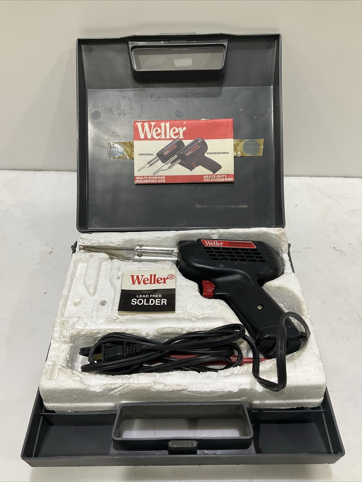 WELLER D550 MULTI-PURPOSE SOLDERING GUN 120V 60HZ 2.5A VINTAGE T2M
