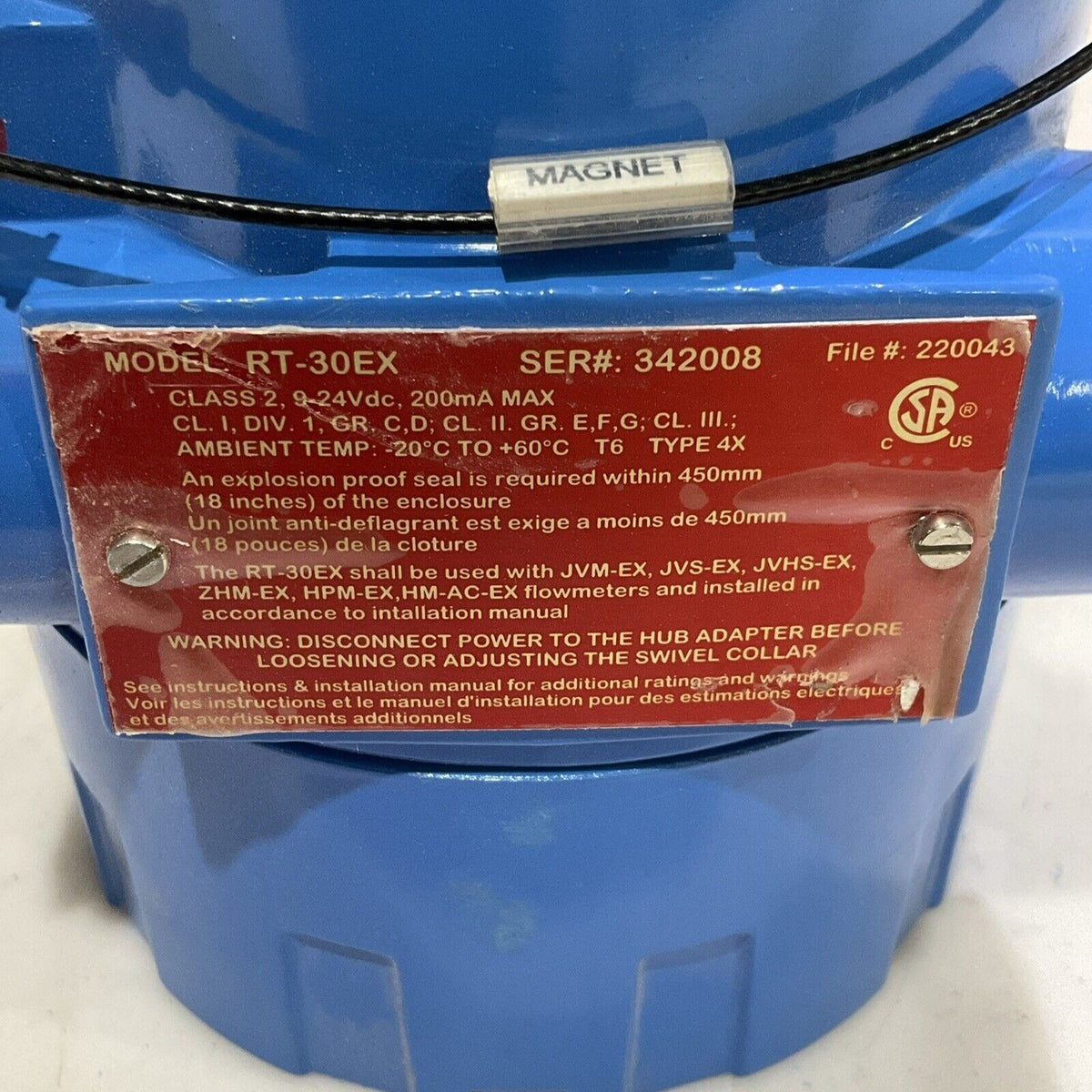 AW GEAR METERS RT-30EX-D01 FLOW METER TRANSMITTER G7T