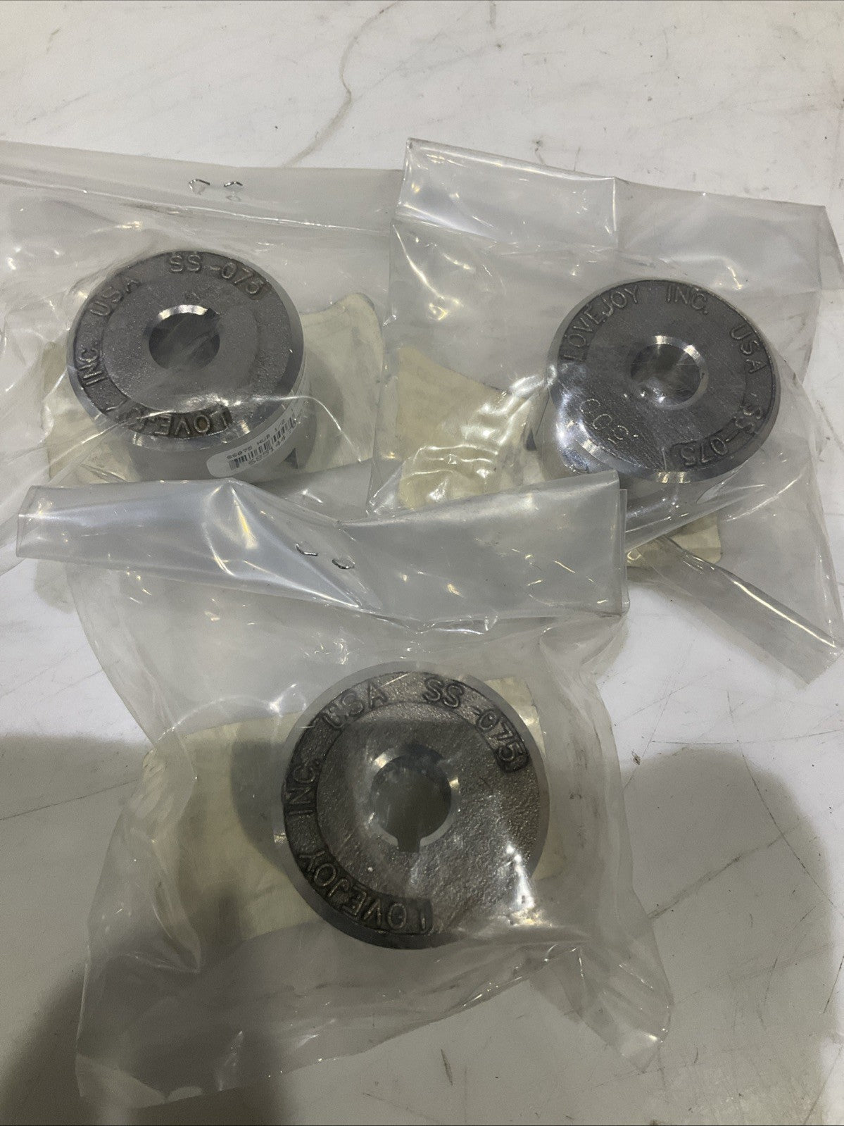 LOVEJOY   INC   SS-075  JAW COUPLING  HUB  1/2 IN   8X1-16KW  LOT OF 3