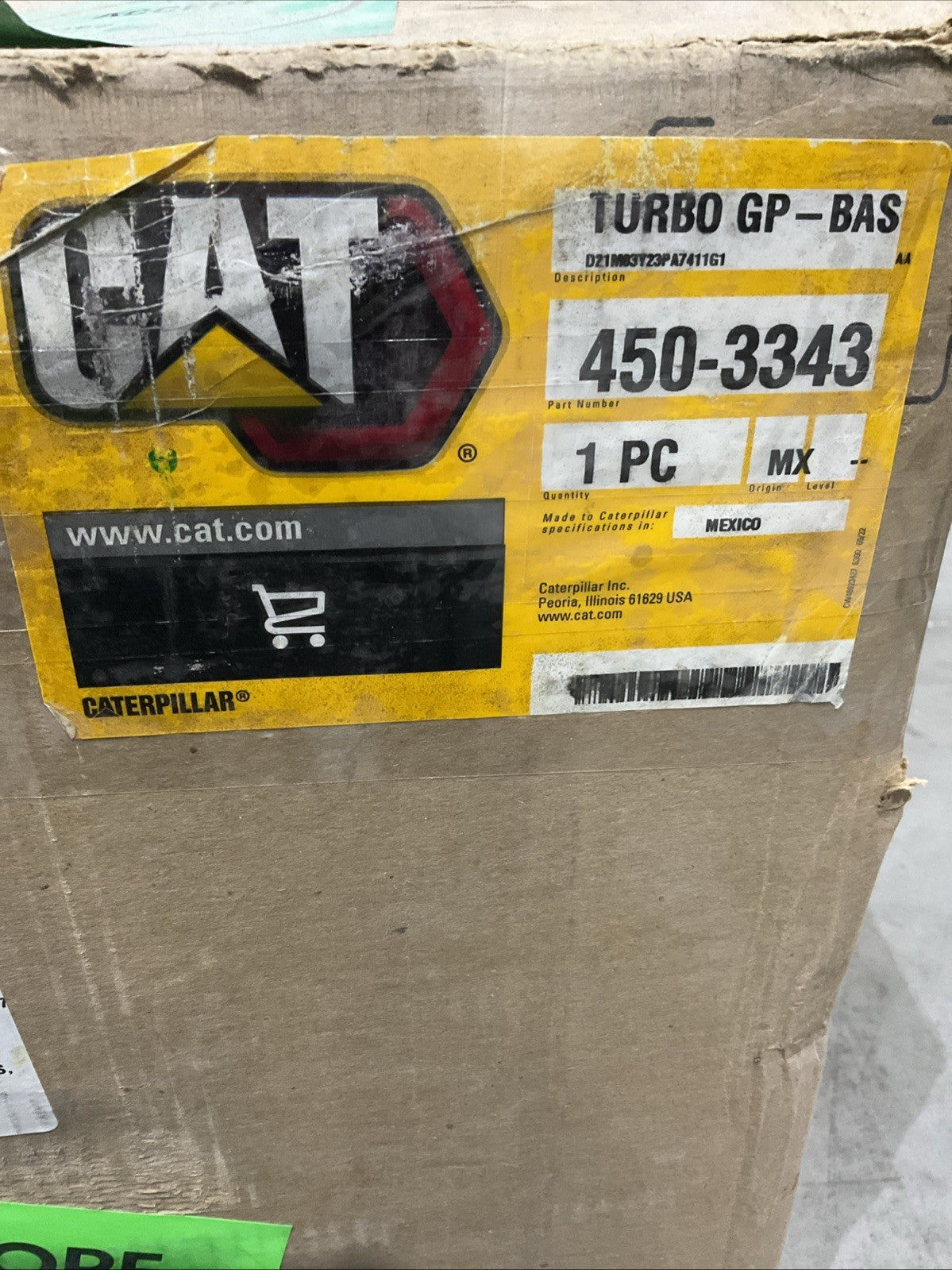 CAT-CATERPILLAR   450-3343   0.66  COMPRESSOR  HOUSING  AR TURBOCHARGER  J5A7