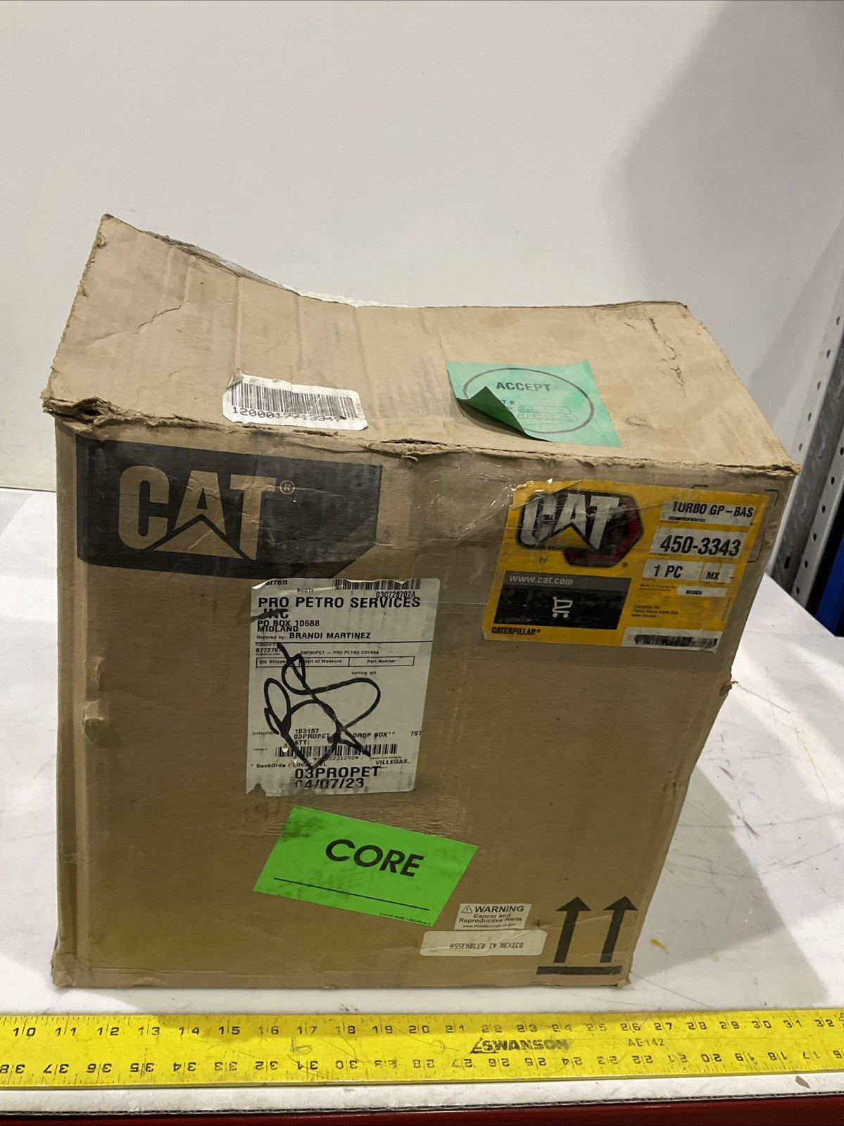 CAT-CATERPILLAR   450-3343   0.66  COMPRESSOR  HOUSING  AR TURBOCHARGER  J5A7