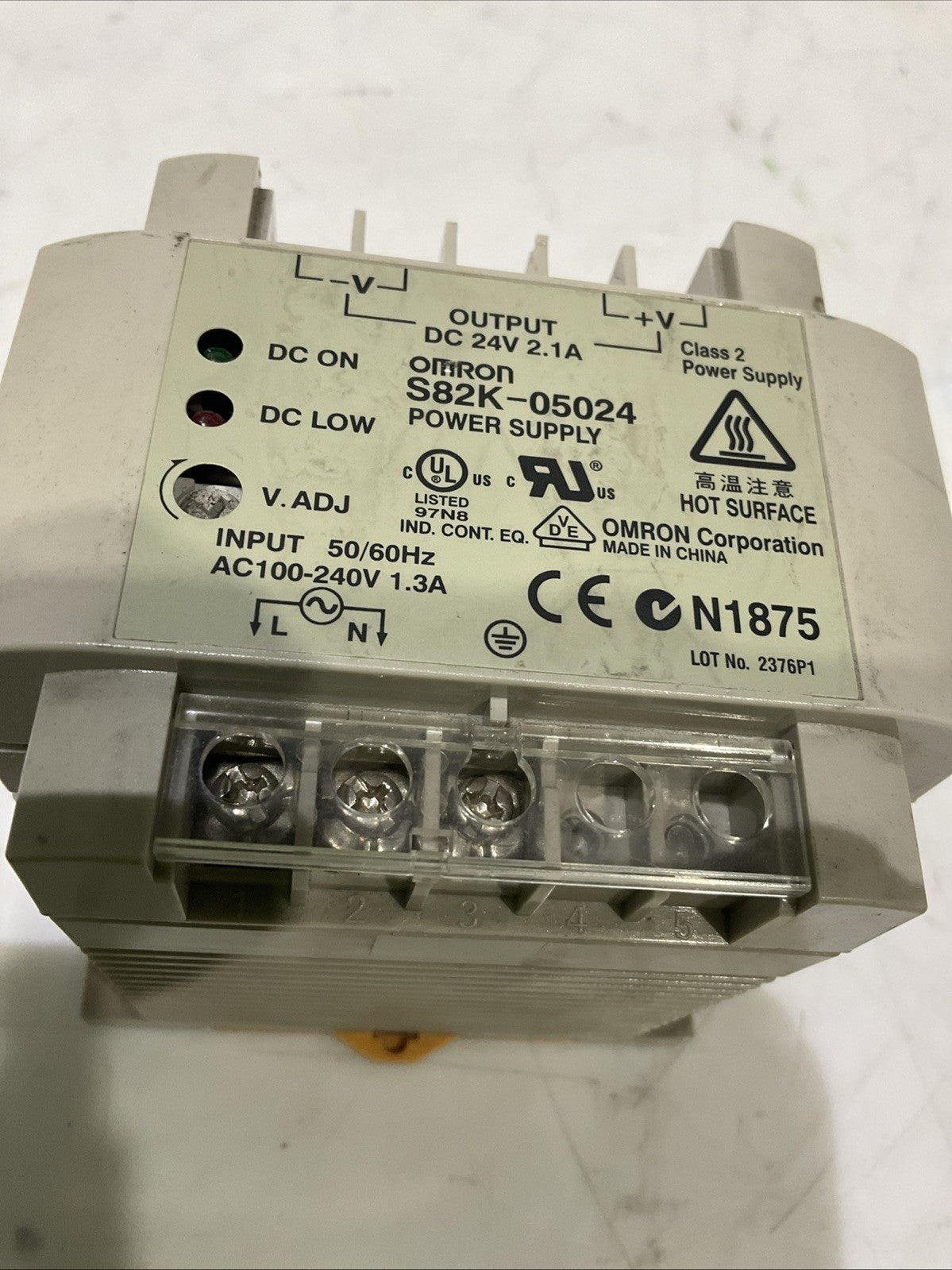 OMRON S82K-05024  POWER  SUPPLY  50/60HZ