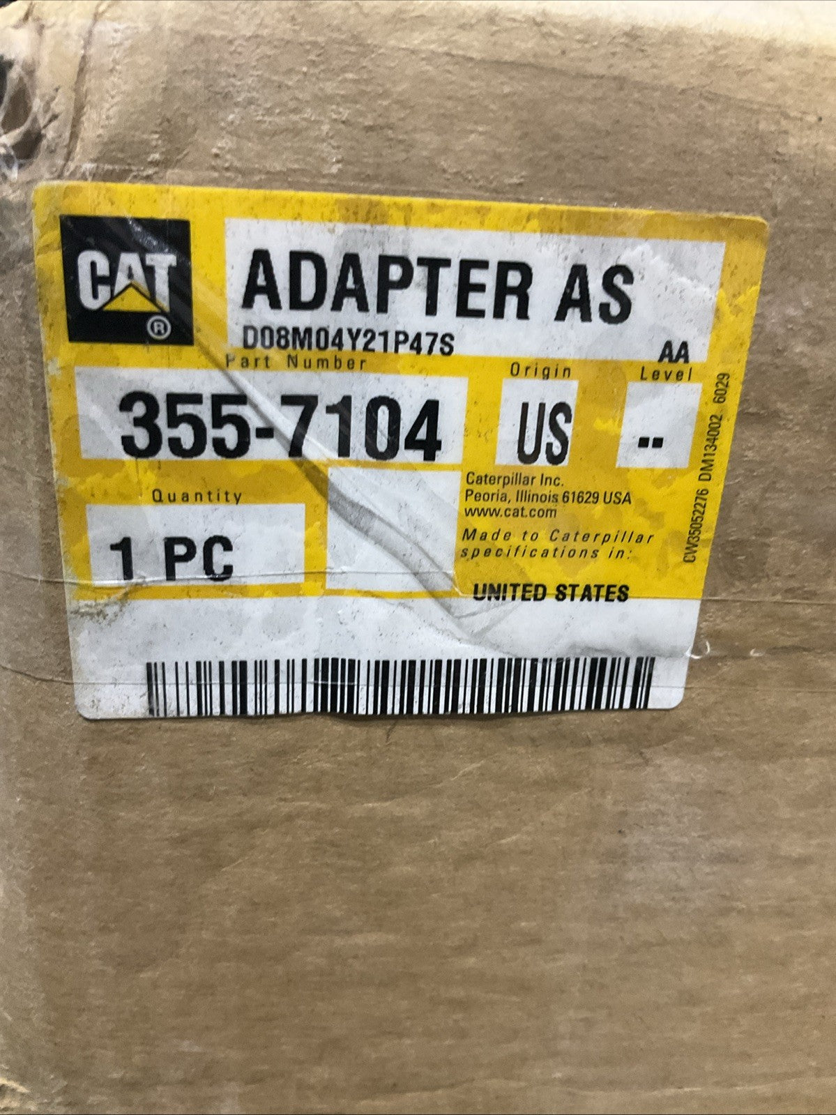 CAT- CATERPILLAR   355-7104  ADAPTER  ASSEMBLY  J5A7