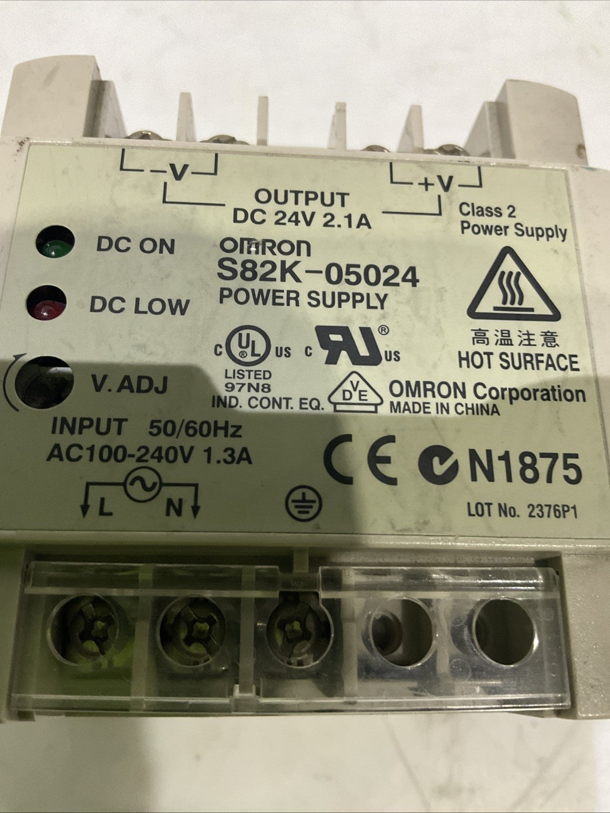 OMRON S82K-05024  POWER  SUPPLY  50/60HZ