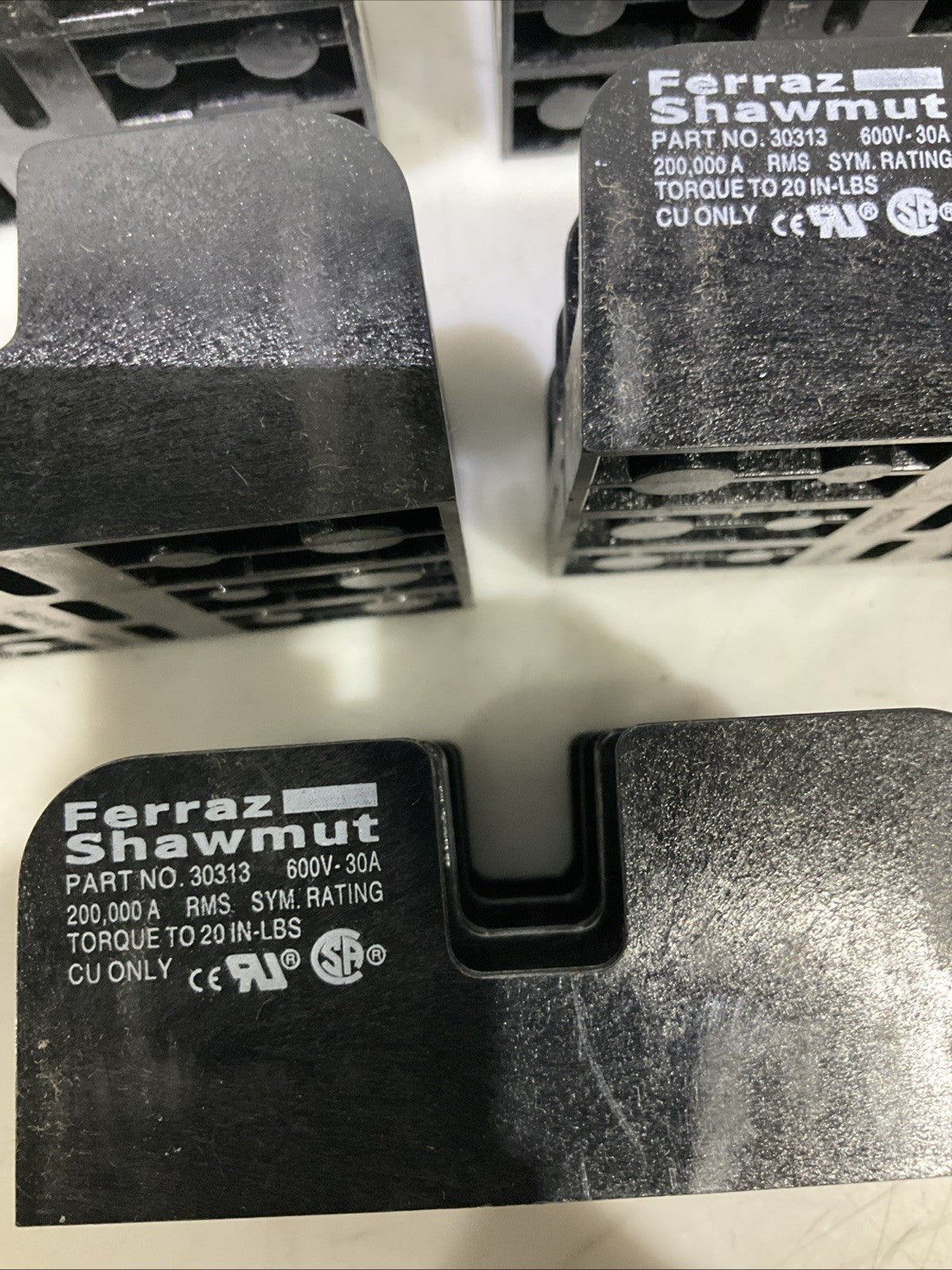 MERSEN FERRAZ SHAWMUT 30313 FUSE BLOCK 600V 30A LOT OF 5  373