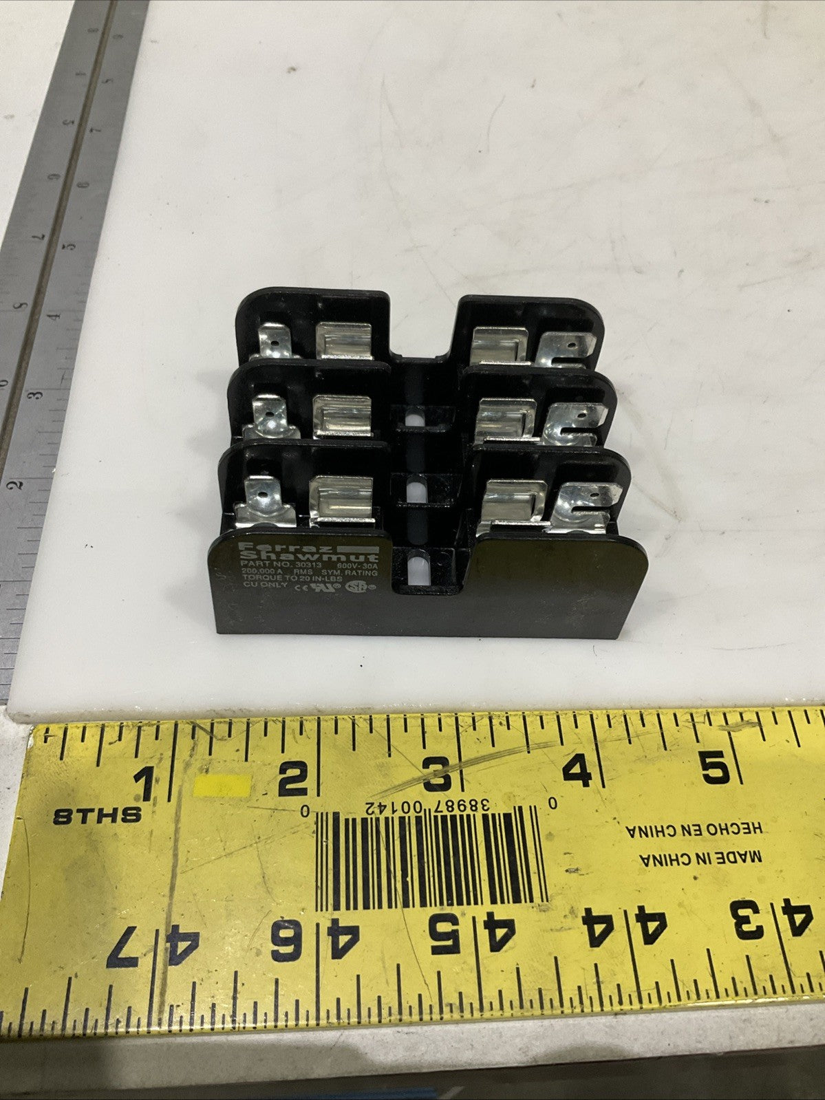 MERSEN FERRAZ SHAWMUT 30313 FUSE BLOCK 600V 30A LOT OF 5  373