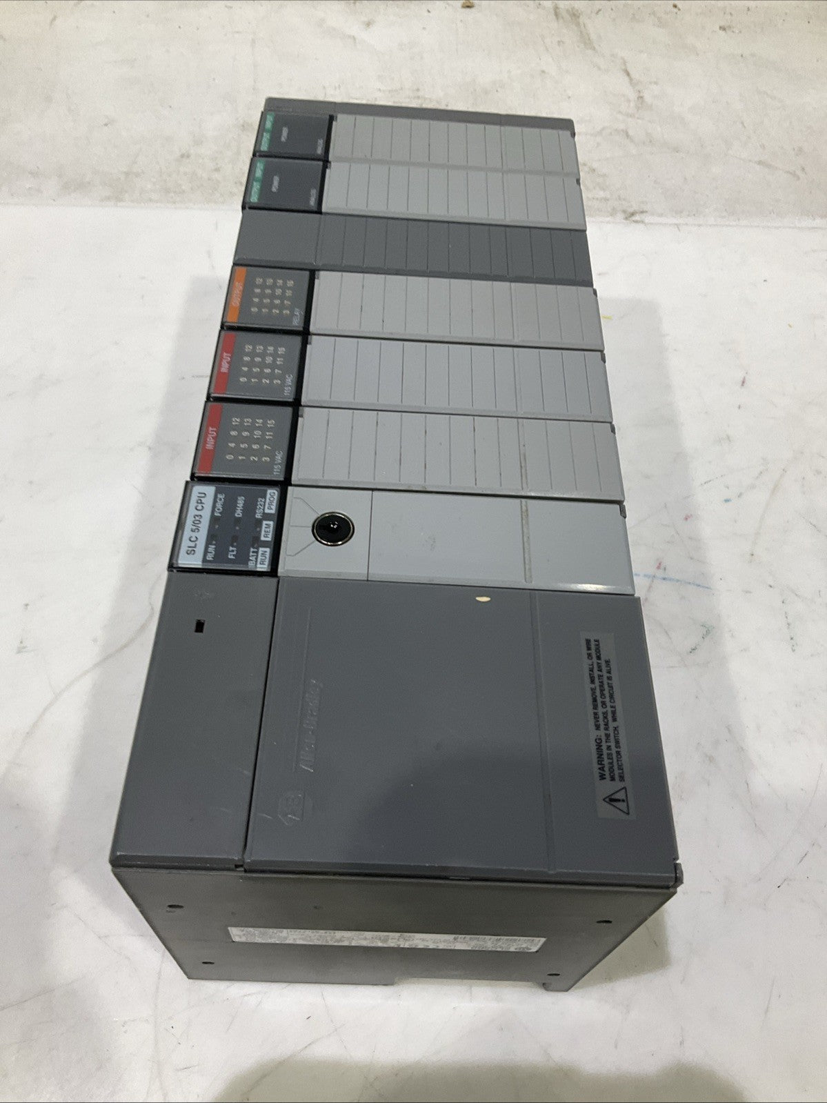 ALLEN-BRADLEY  1746-A7  SLC7 SLOTS CHASSIS  SLC5/03 CPU  IN /OUTPUT MODEDULE B9S