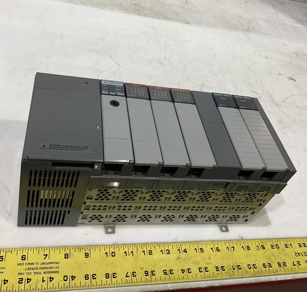 ALLEN-BRADLEY  1746-A7  SLC7 SLOTS CHASSIS  SLC5/03 CPU  IN /OUTPUT MODEDULE B9S