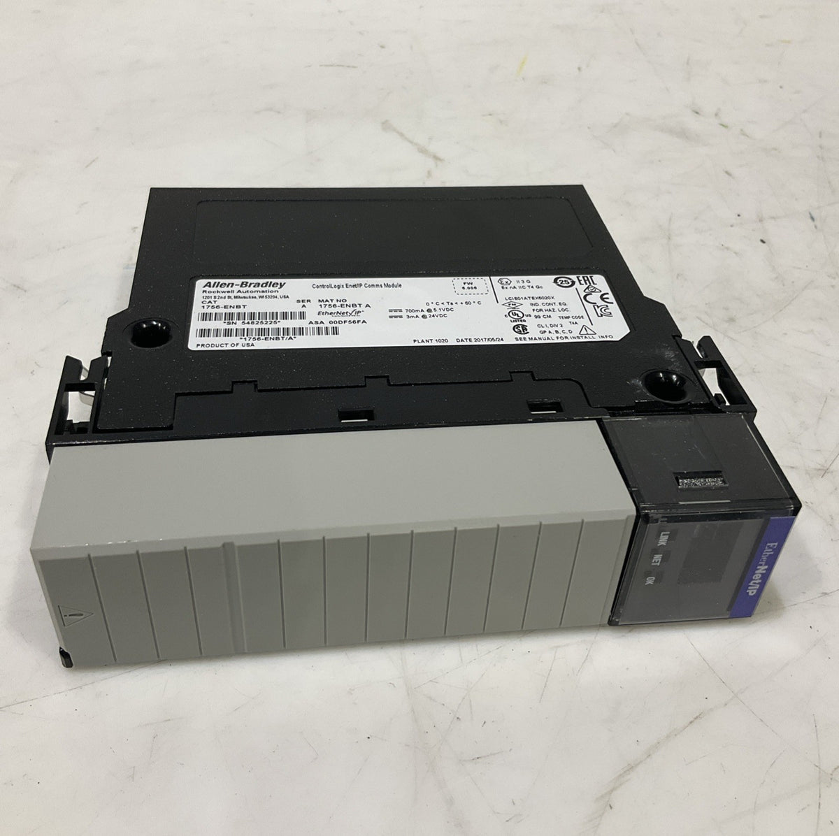 ALLEN-BRALLEY   1756-ENBT   CONTROL LOGIX ENETLP COMMOS  MODULE B9S