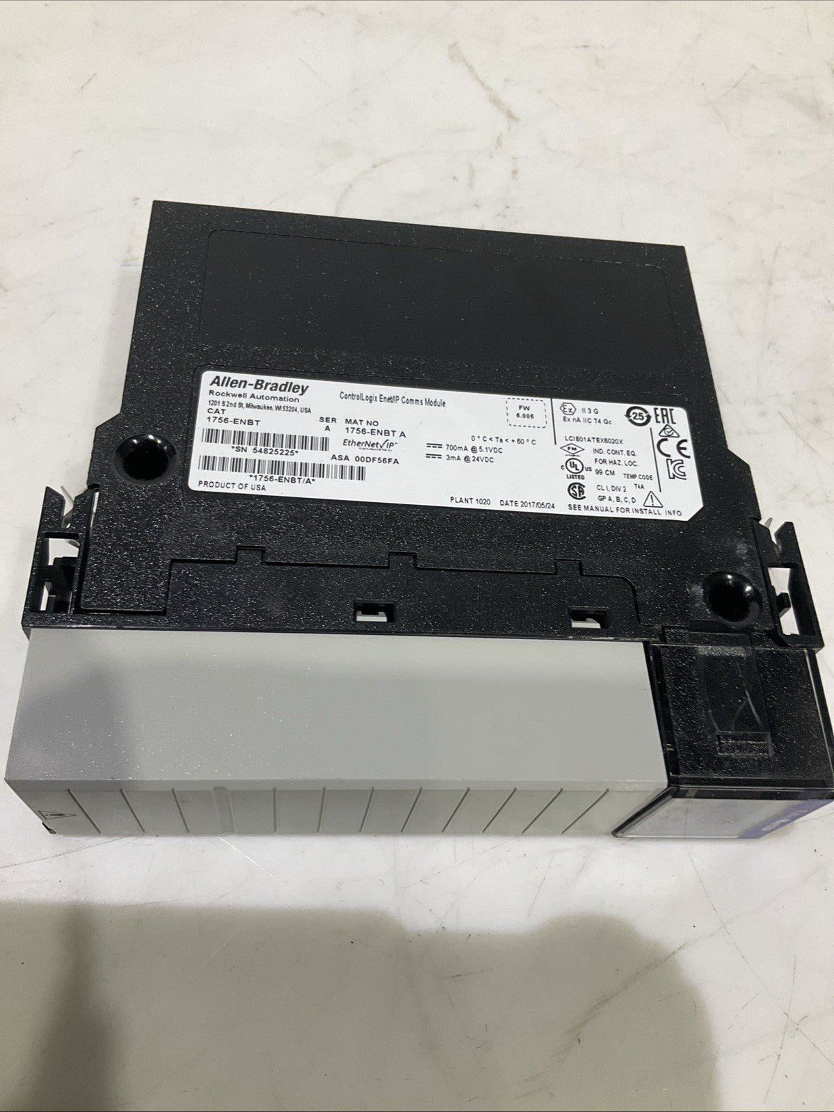 ALLEN-BRALLEY   1756-ENBT   CONTROL LOGIX ENETLP COMMOS  MODULE B9S