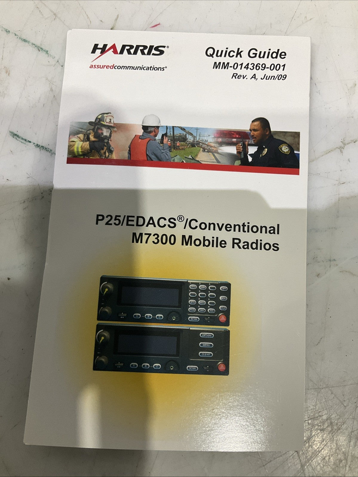 HARRIS M7300  MOBILE RADIO  VHF / 700-800MHZ FRONT AND  REMOTE MOUNT RADIO  B9S