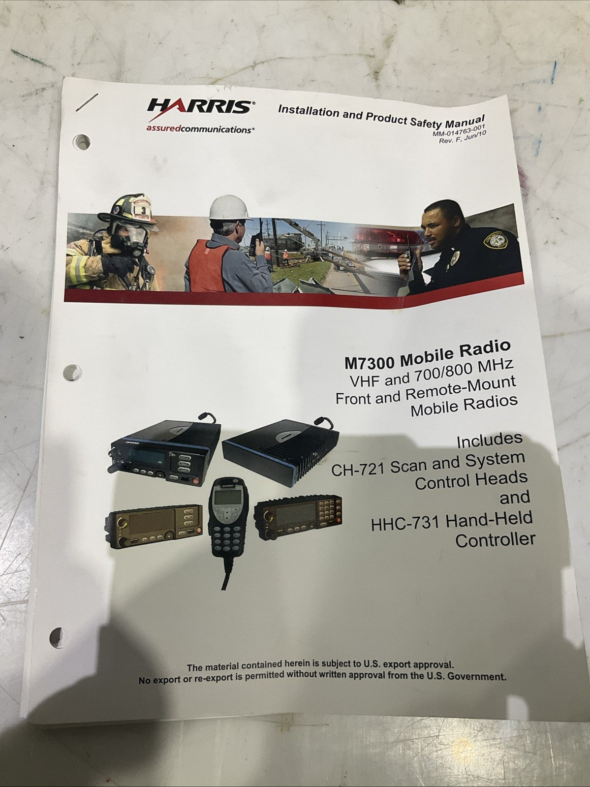 HARRIS M7300  MOBILE RADIO  VHF / 700-800MHZ FRONT AND  REMOTE MOUNT RADIO  B9S