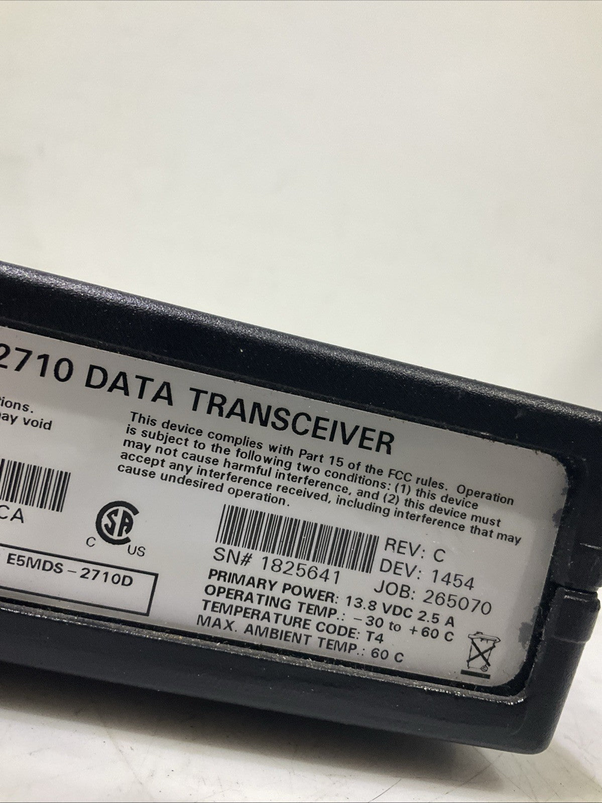 MDS  MDS 2710  MACROWAVE  TRANSCEIVER RADIO  DATA  SYSTEMS  B9S