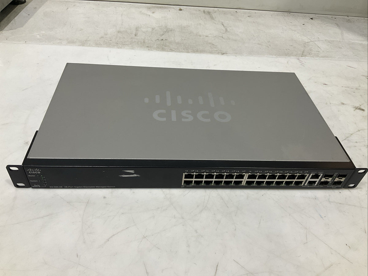 CISCO  SG500-28   28-PORT GIGABIT  STACKABLE MANAGED  SWITCH  B9S