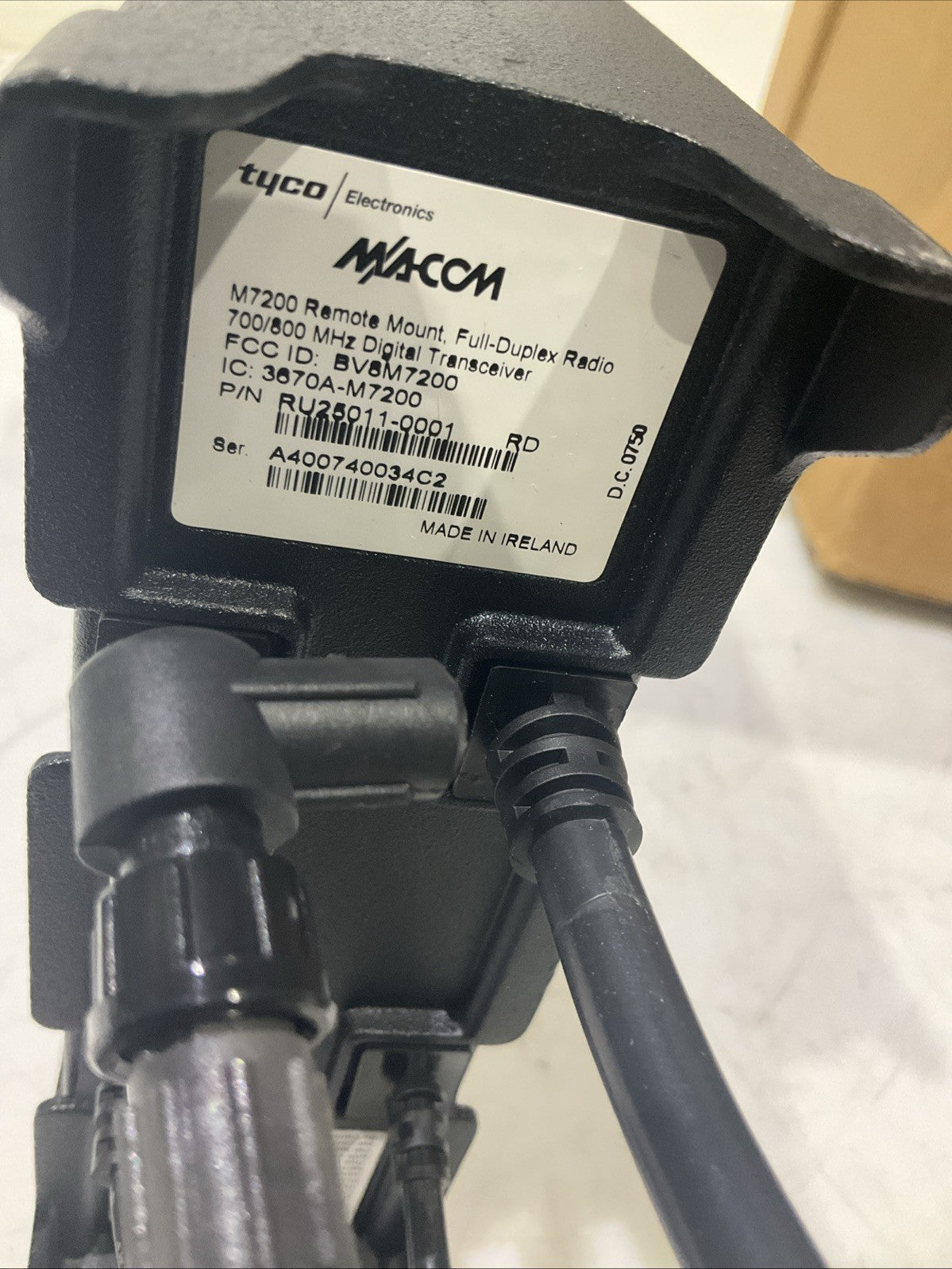 MACOM  M7200 REMOTE MOUNT FULL-DUPLEX RADIO W/GPS  700/800 MHZ  B9S