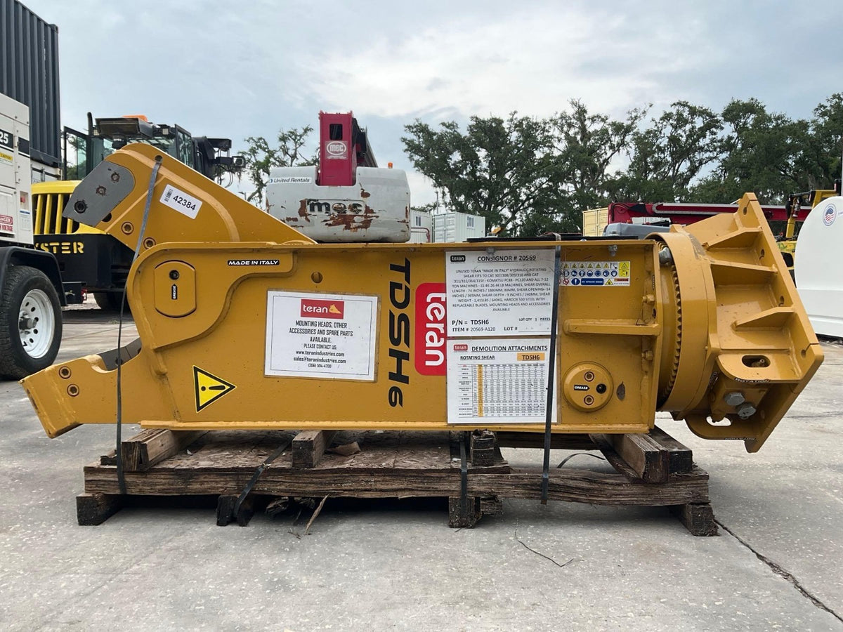 UNUSED 2024 TERAN TDSH6 HYDRAULIC ROTATING SHEAR FITS 7-12 TON EXCAVATORS